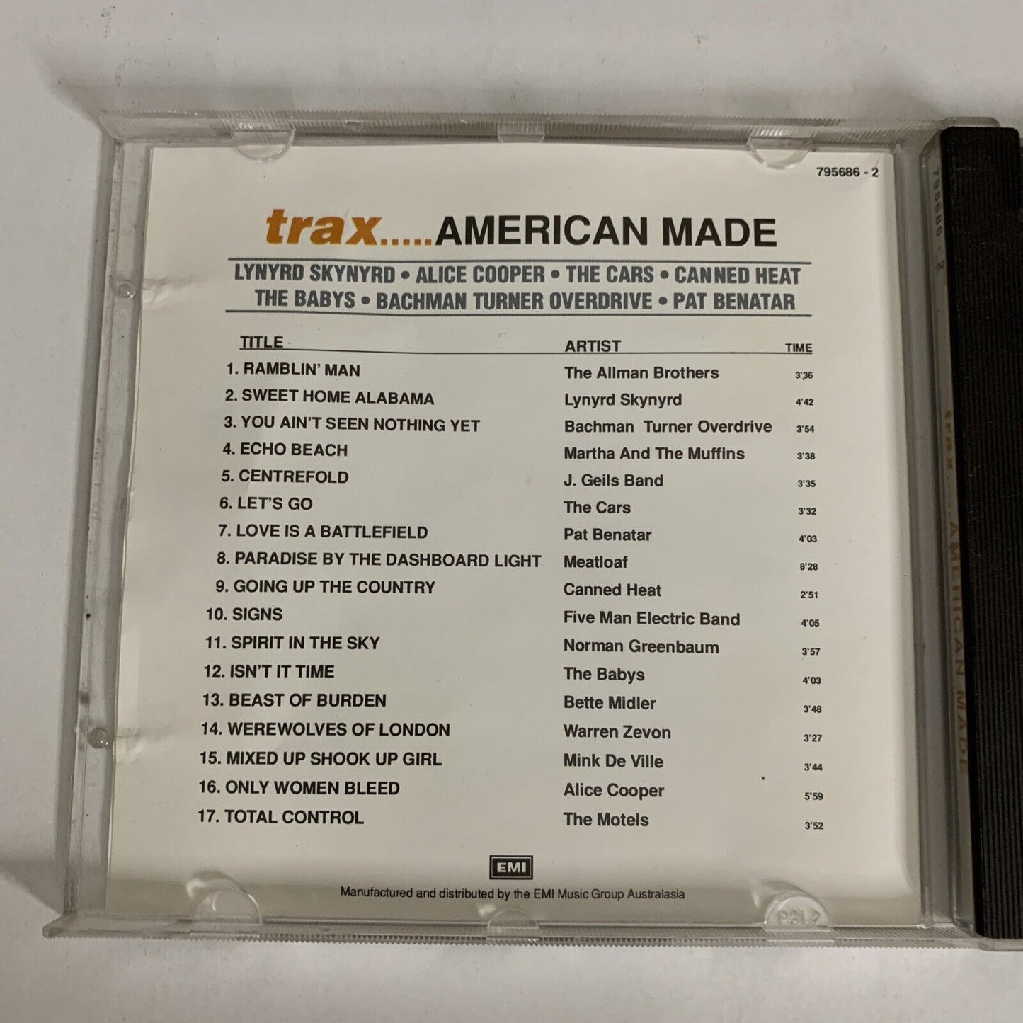 Trax... American Made (CD, 1990) EMI Records