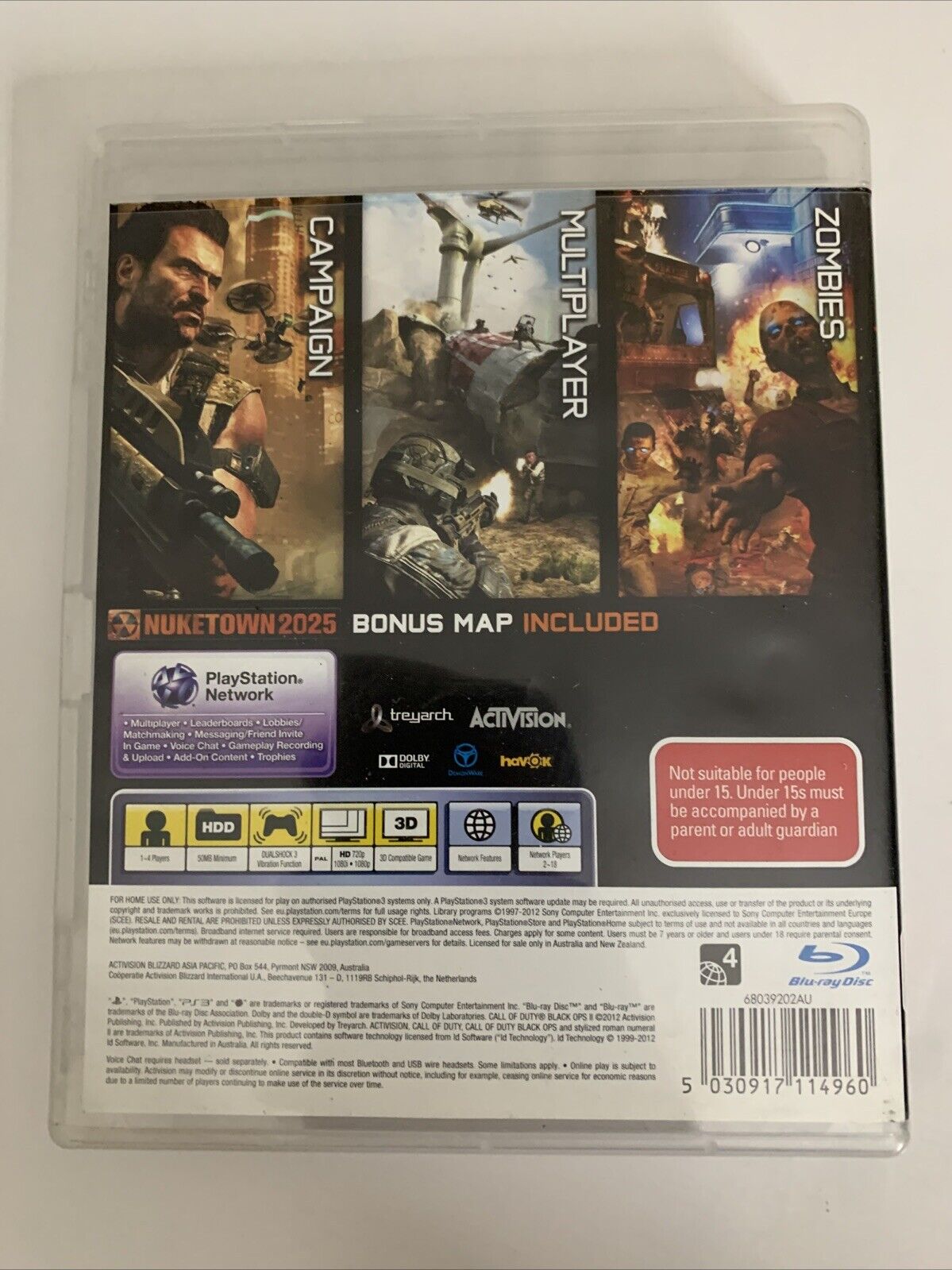 Call Of Duty Black Ops II PS3 Sony PlayStation 3 Shooter Game Complete