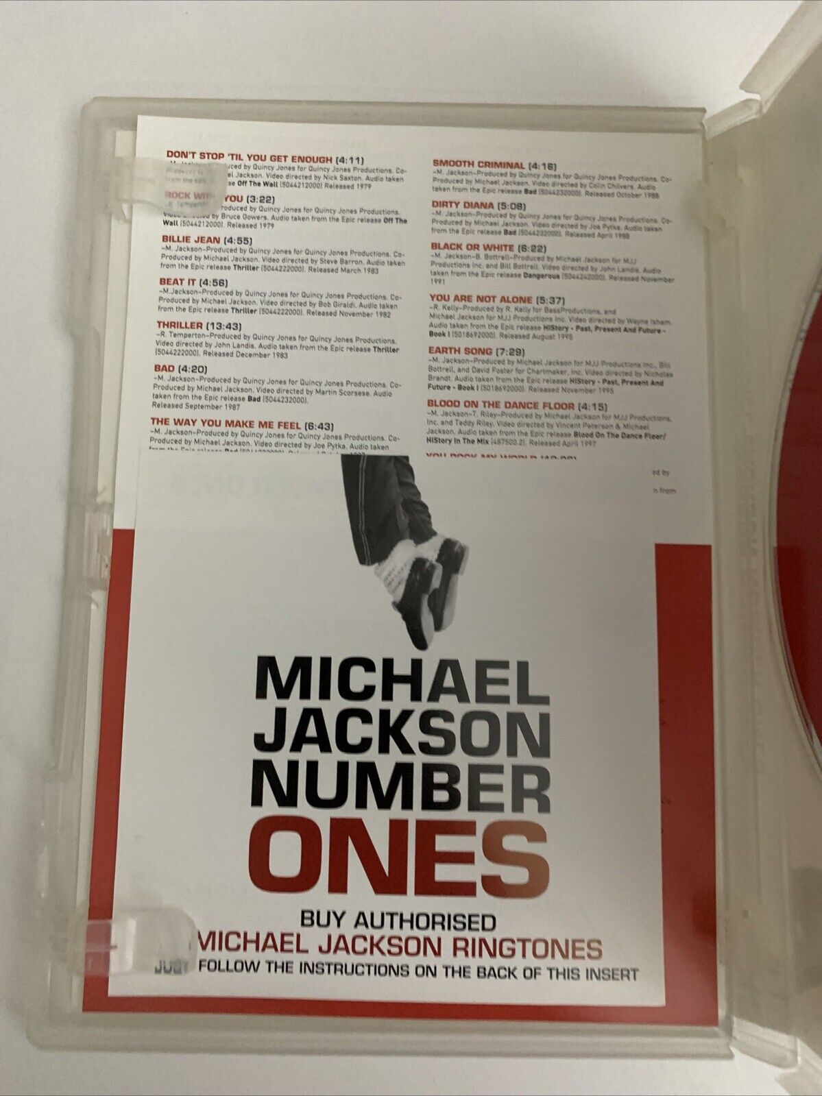 Michael Jackson Number Ones (DVD, 2003) All Regions