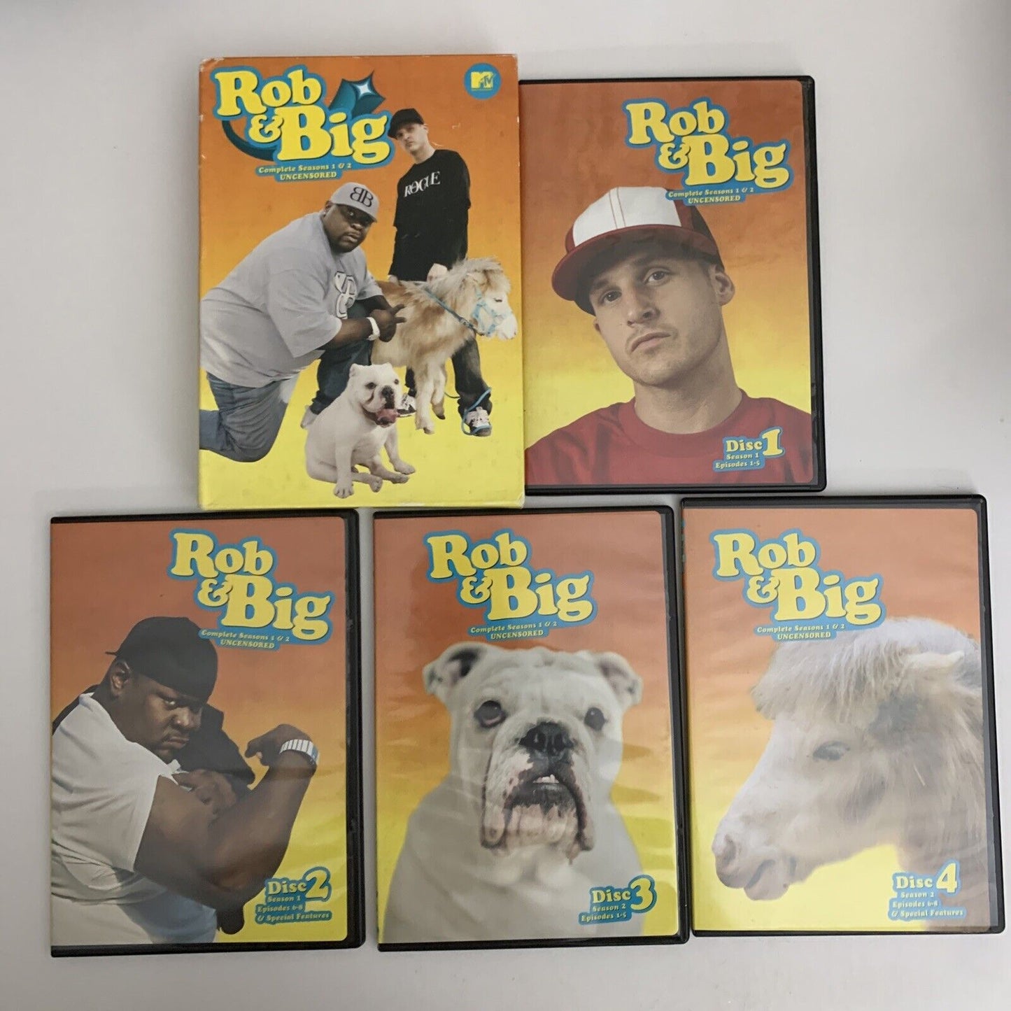 Rob & Big Complete Season 1 & 2 Uncensored (DVD, 2006) MTV Region 1