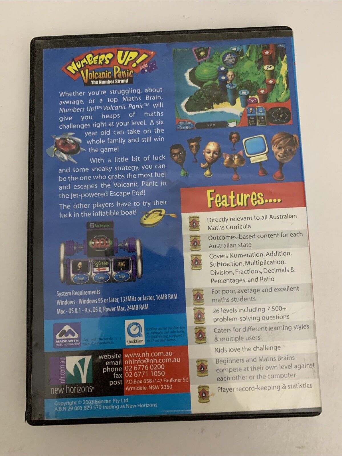 Numbers Up : Volcanic Panic The Number Strand PC Windows Educational Game