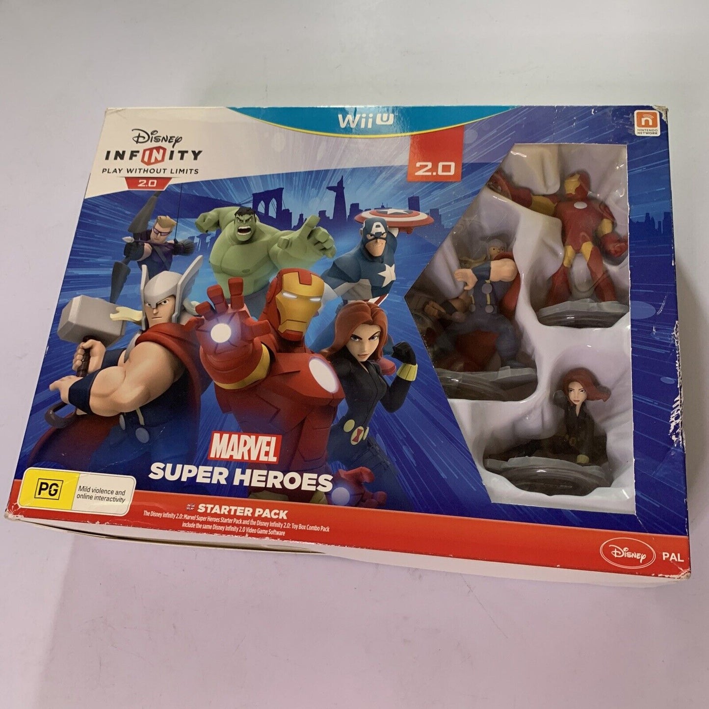 Disney Infinity Marvel Super Heroes Starter Pack Wii U Iron Man Thor Black Widow