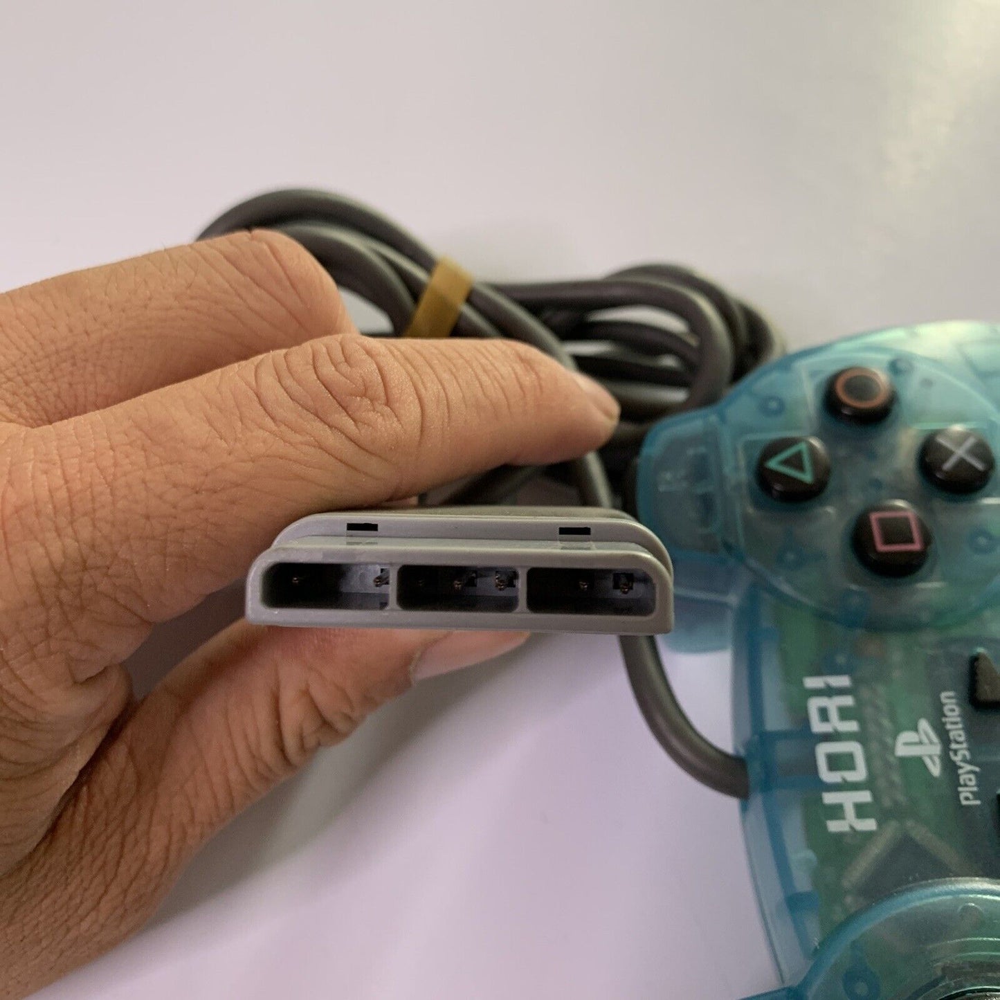 Hori Pad II PlayStation Gamepad Controller For PS1 PS2 Clear Blue Made Japan