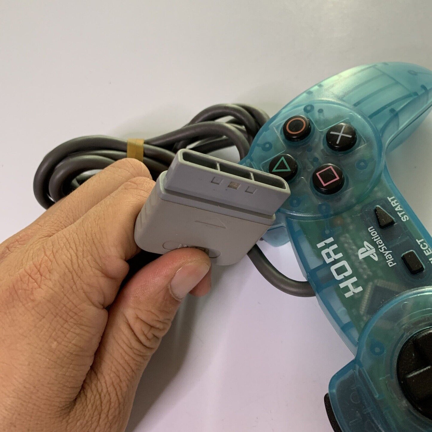 Hori Pad II PlayStation Gamepad Controller For PS1 PS2 Clear Blue Made Japan