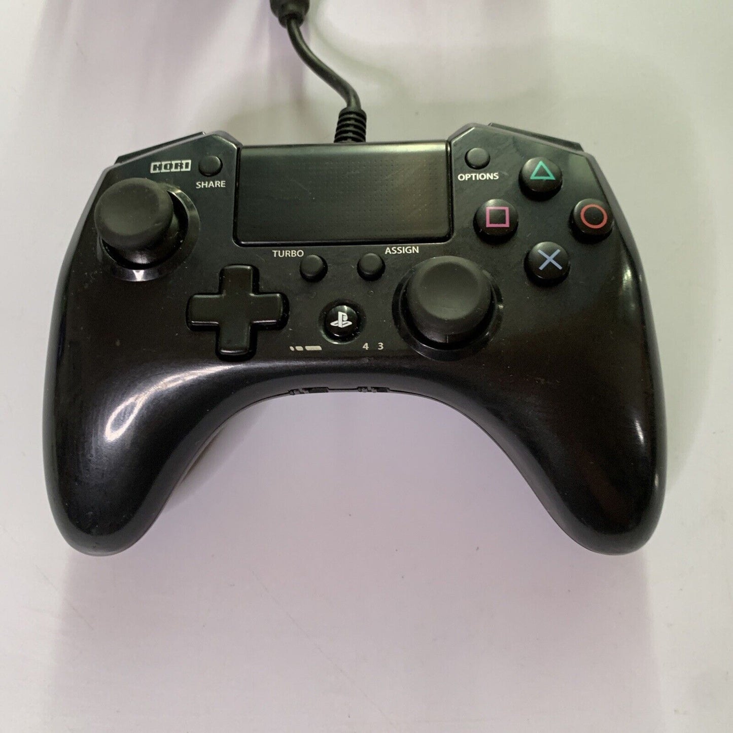 Hori Pad FPS Plus Sony PlayStation 4 PS4 PS3 Controller Black Turbo Function