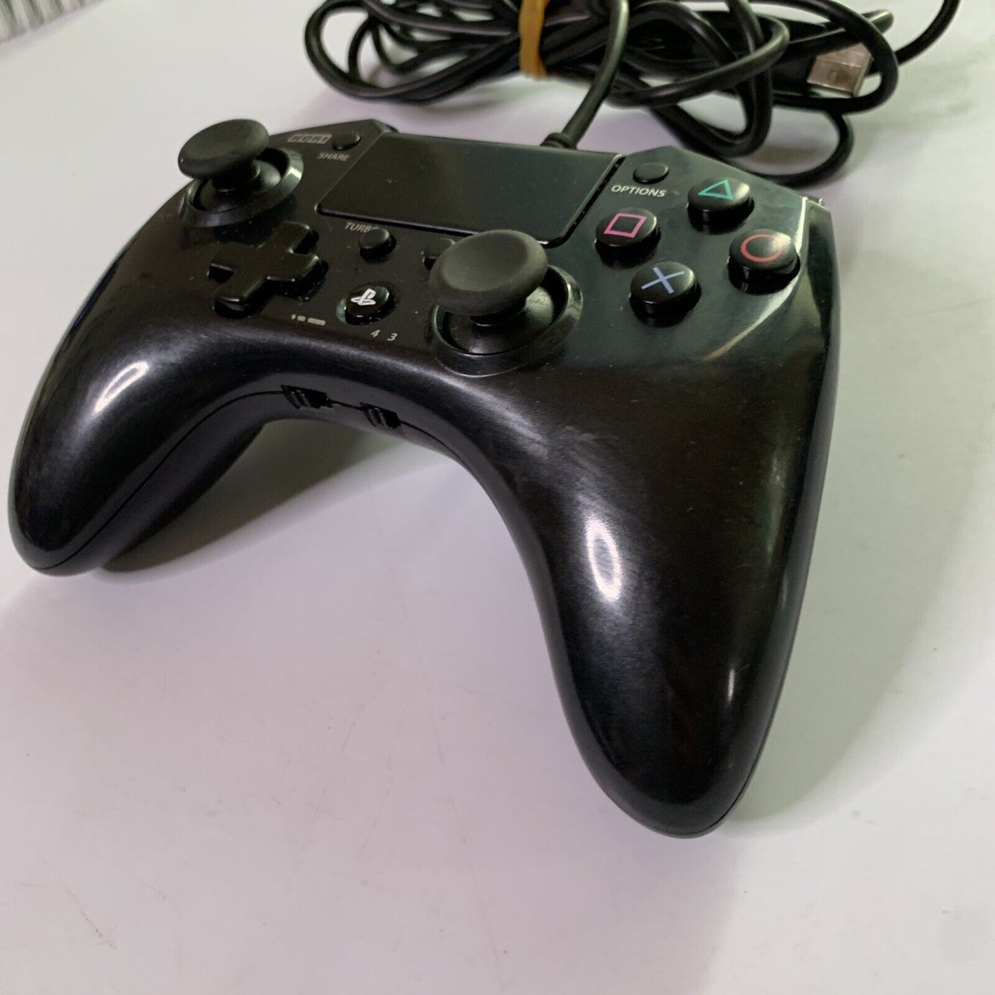 Hori Pad FPS Plus Sony PlayStation 4 PS4 PS3 Controller Black Turbo Function