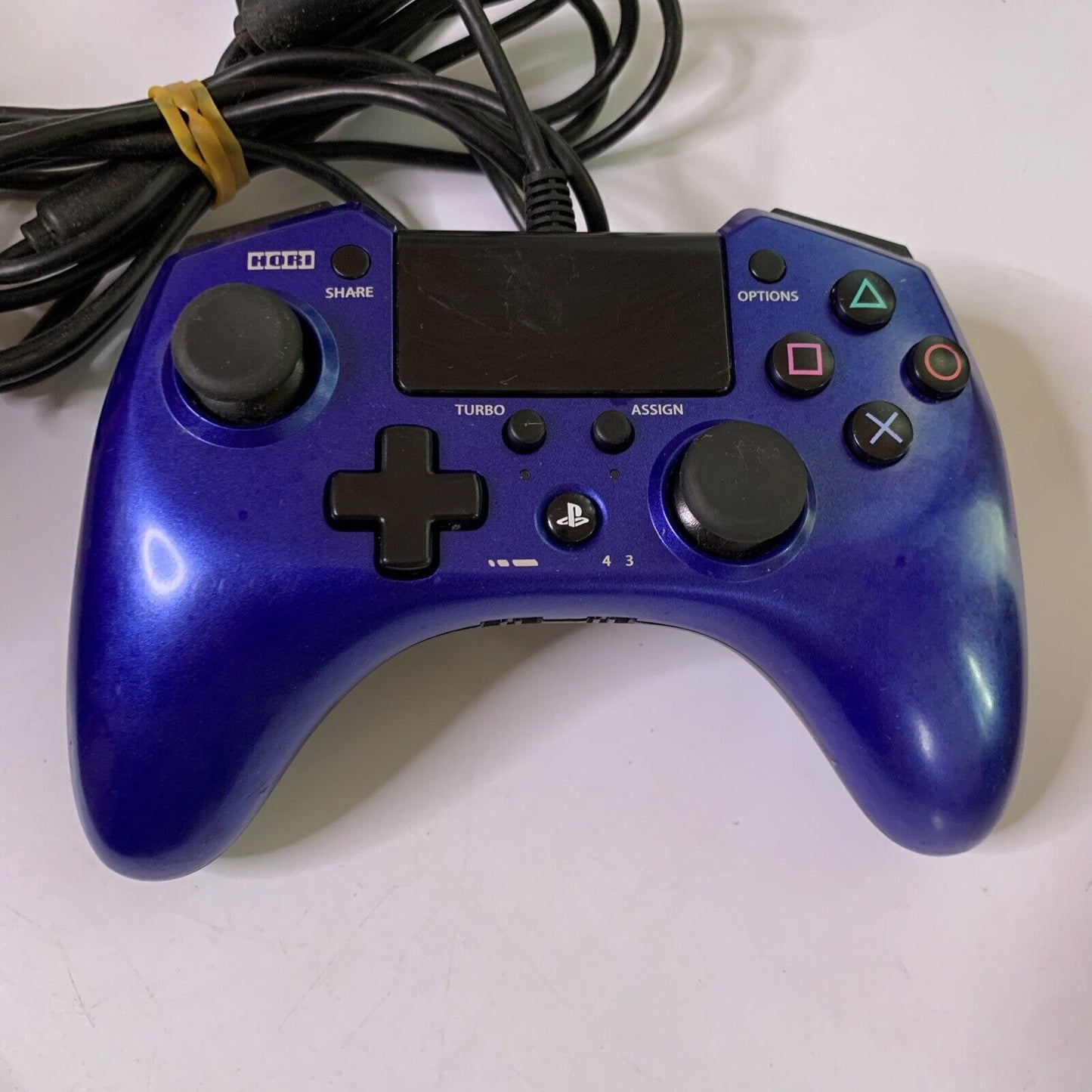 Hori Pad FPS Plus Sony PlayStation 4 Controller for PS3 PS4 Turbo Function Blue