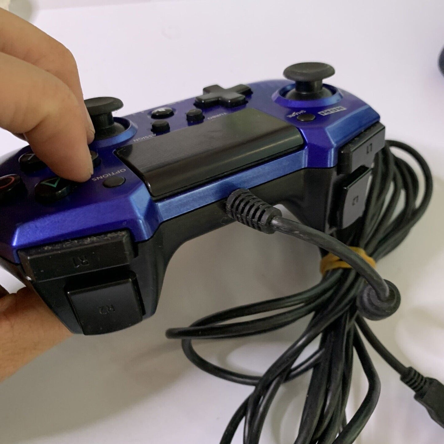 Hori Pad FPS Plus Sony PlayStation 4 Controller for PS3 PS4 Turbo Function Blue