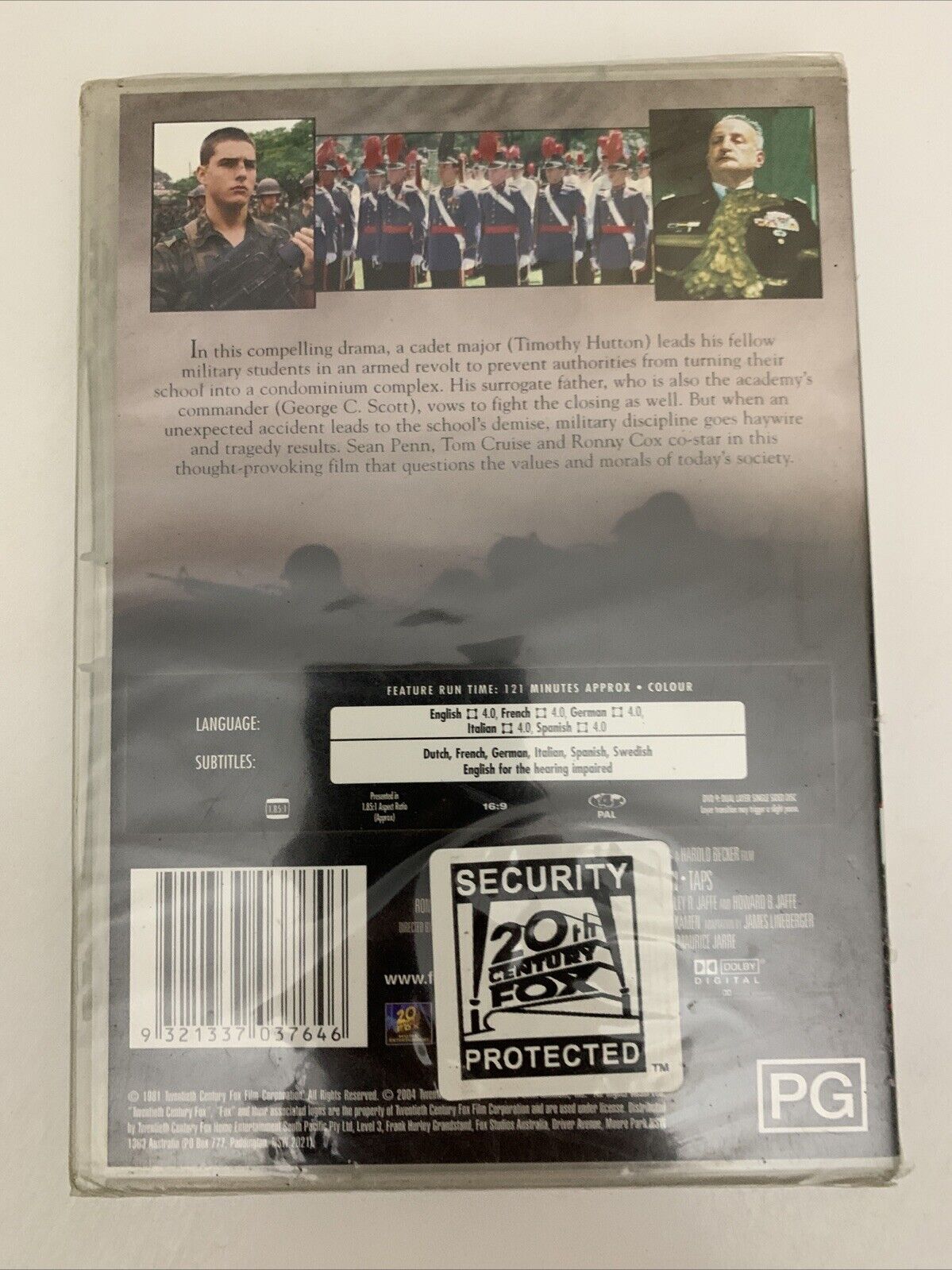 Taps (DVD, 1981) Sean Penn, Tom Cruise, George C. Scott Region 4 NEW Sealed