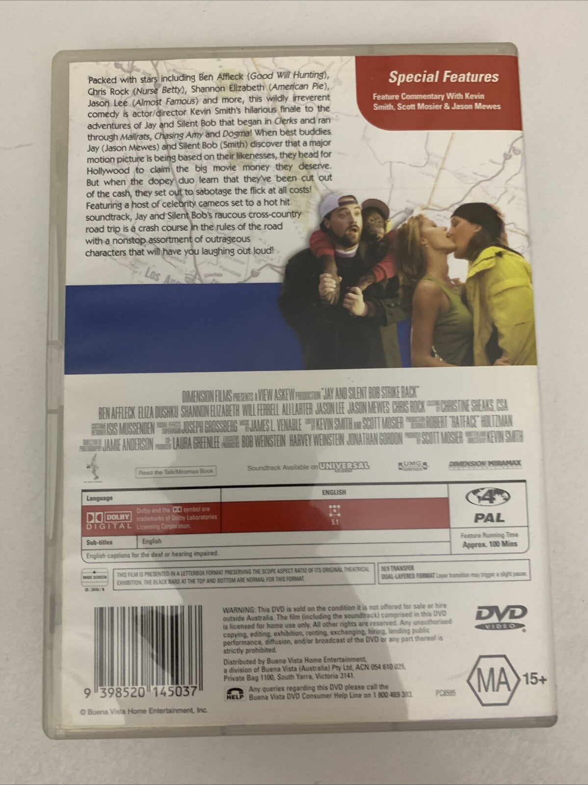 Jay And Silent Bob Strike Back (DVD, 2001) Kevin Smith Region 4