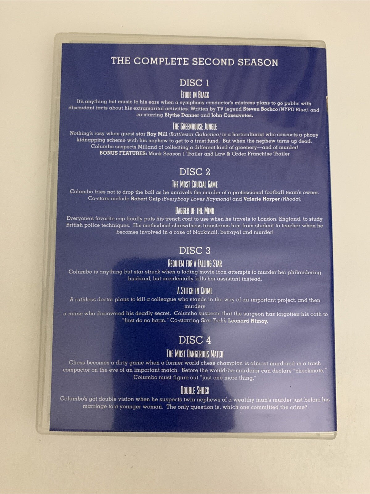 Columbo : The Complete Season 2 (DVD, 1972, 4-Disc Set) Region 4 &2