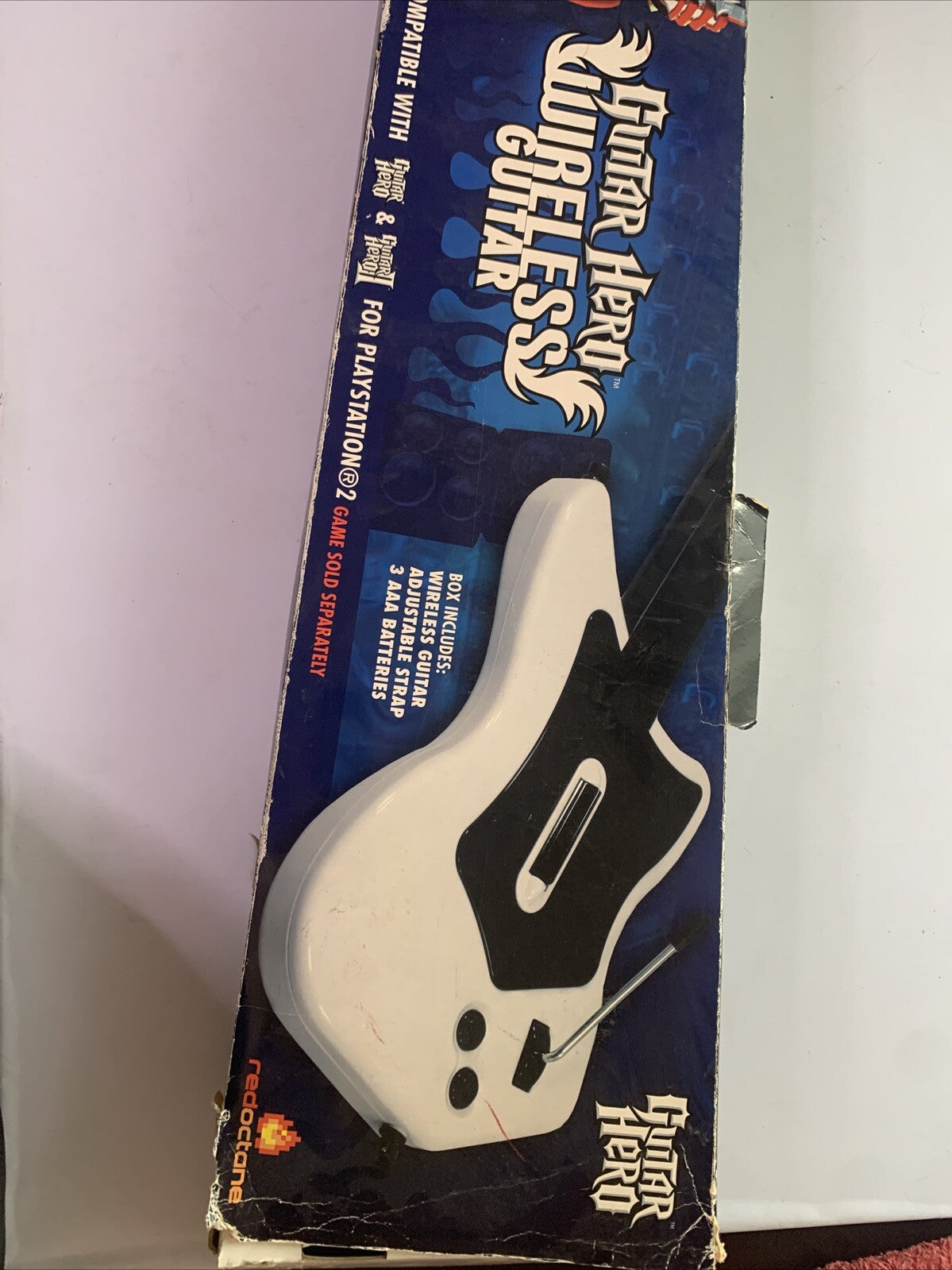 Official Guitar Hero Wireless Guitar For PlayStation 2 PS2 *No Dongle