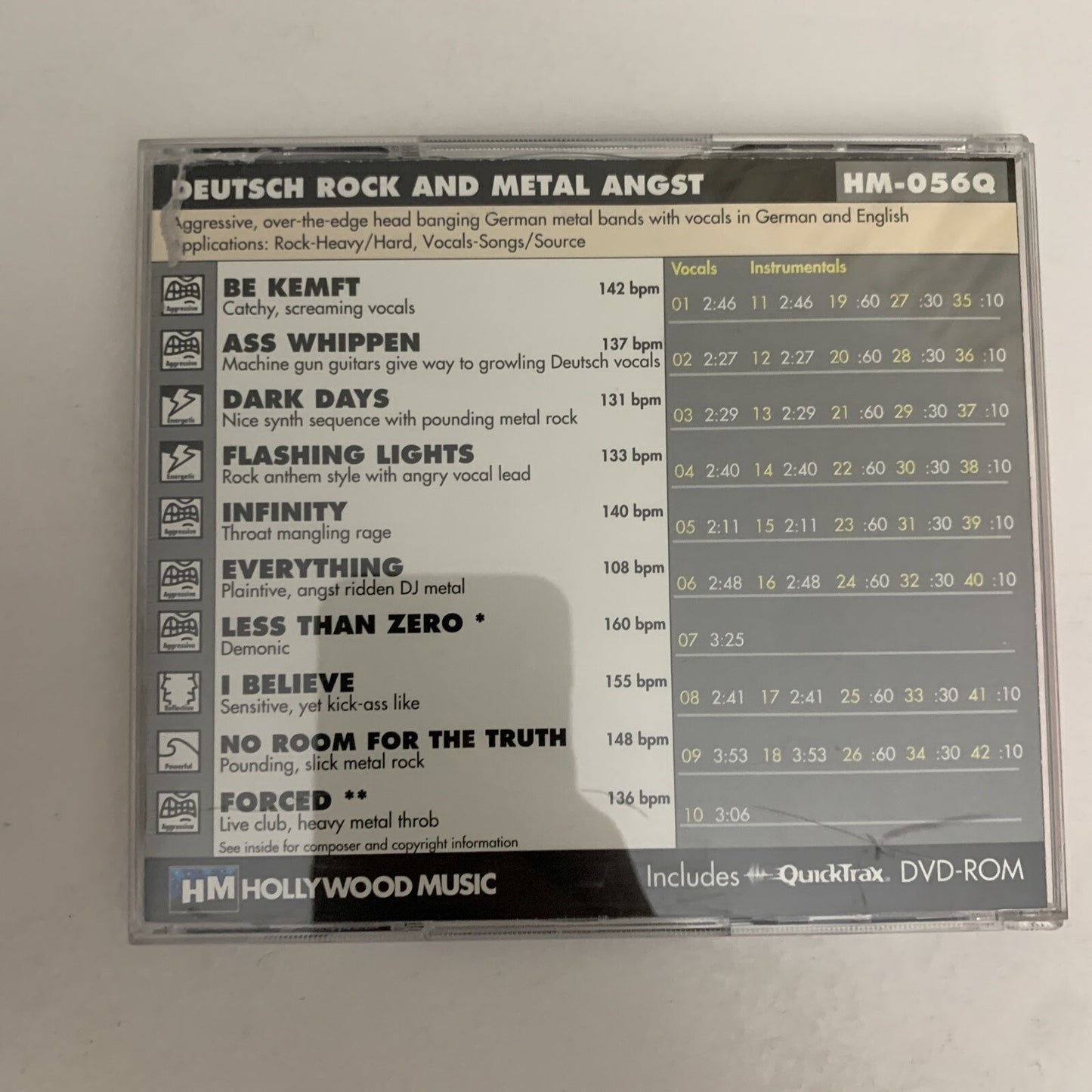 Deutsch Rock And Metal Angst (CD, 2003) 2-Disc Album + QuickTrax Software HM-056
