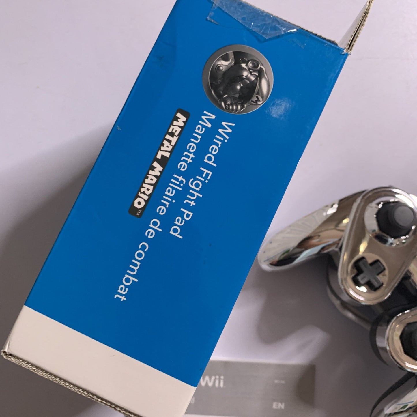 Official Nintendo Wii U Fight Pad GameCube Style Metal Mario Edition Controller