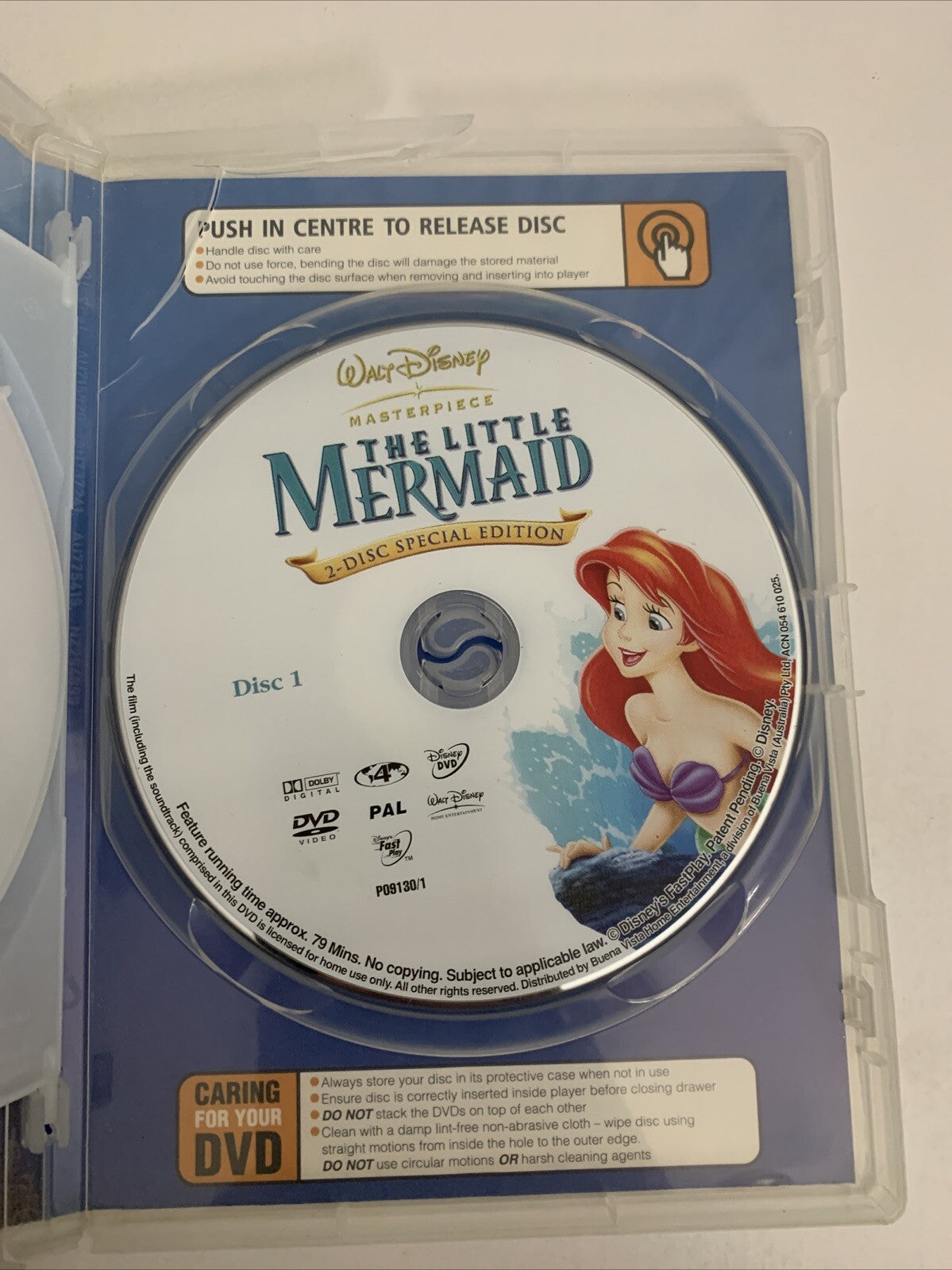 The Little Mermaid: Disney Special Edition (DVD, 1989) 2-Disc Animation Region 4
