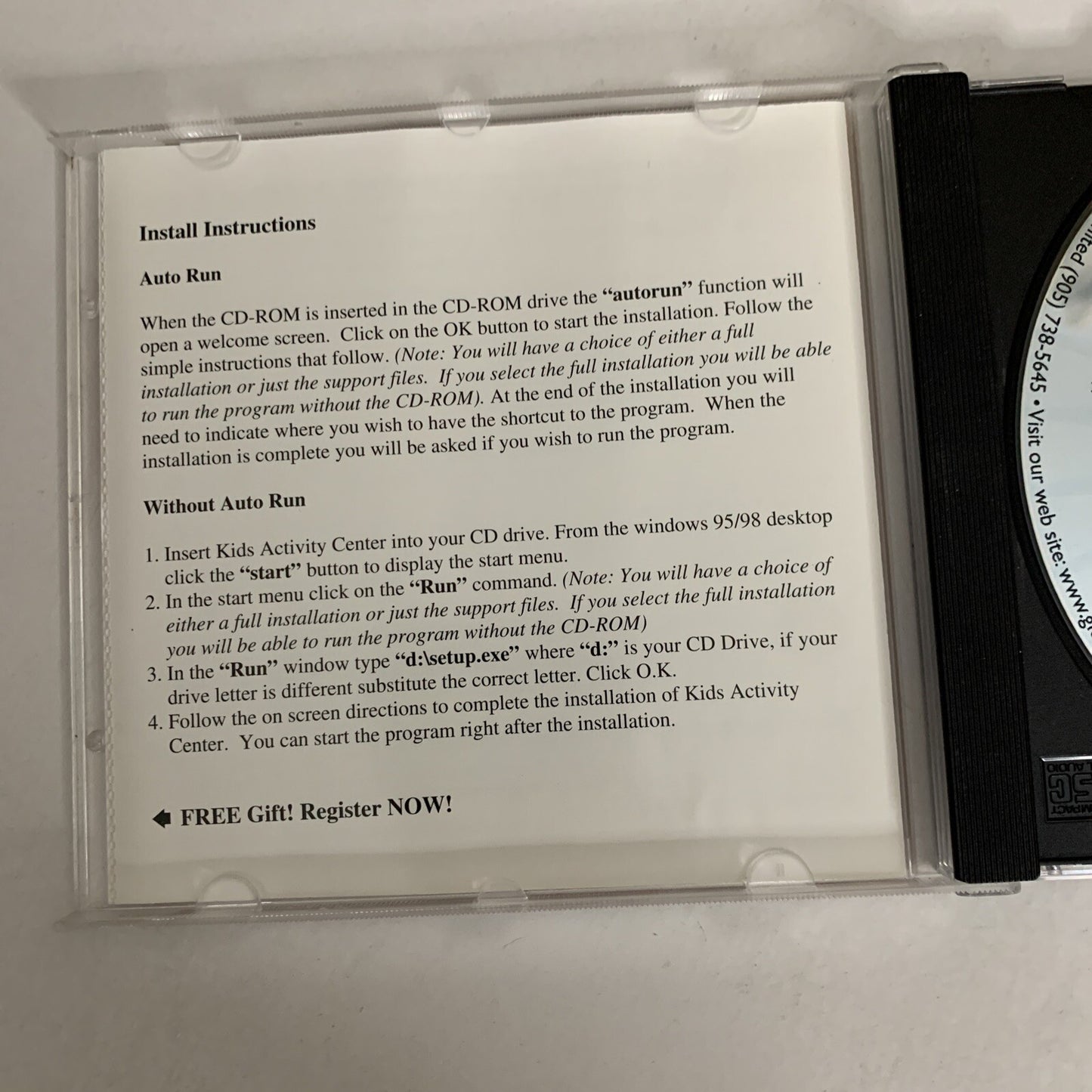 Kids Activity Center PC CD-ROM Windows 98