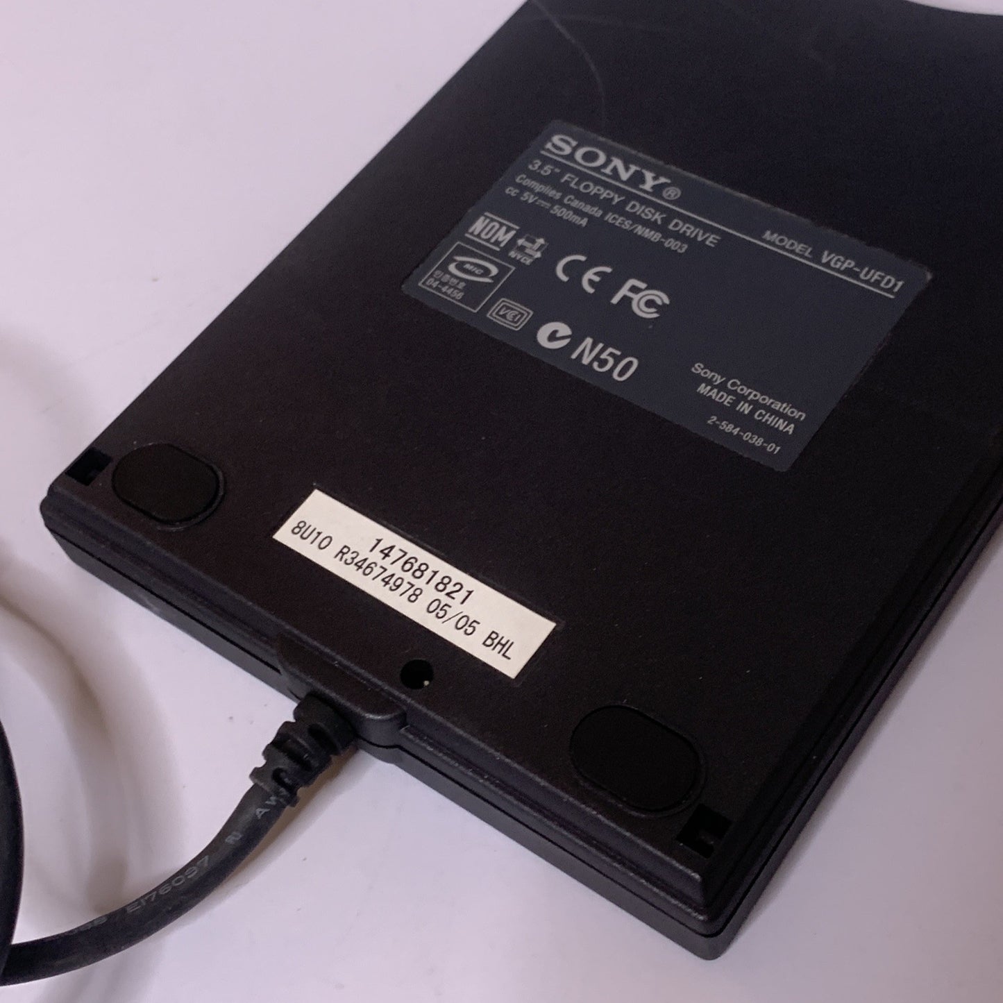 Official Sony VAIO 3.5" Floppy Disk Drive FDD USB Powered Wired VGP-UFD1