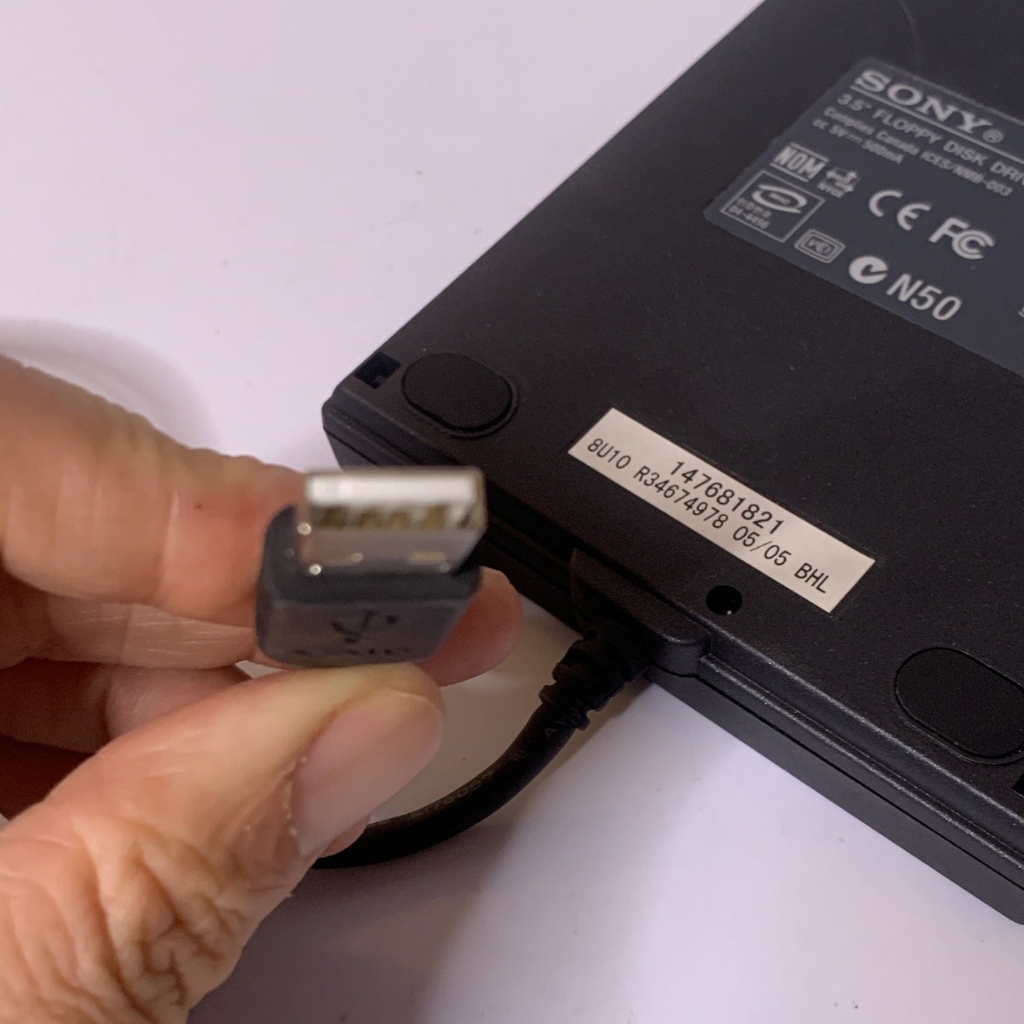 Official Sony VAIO 3.5" Floppy Disk Drive FDD USB Powered Wired VGP-UFD1