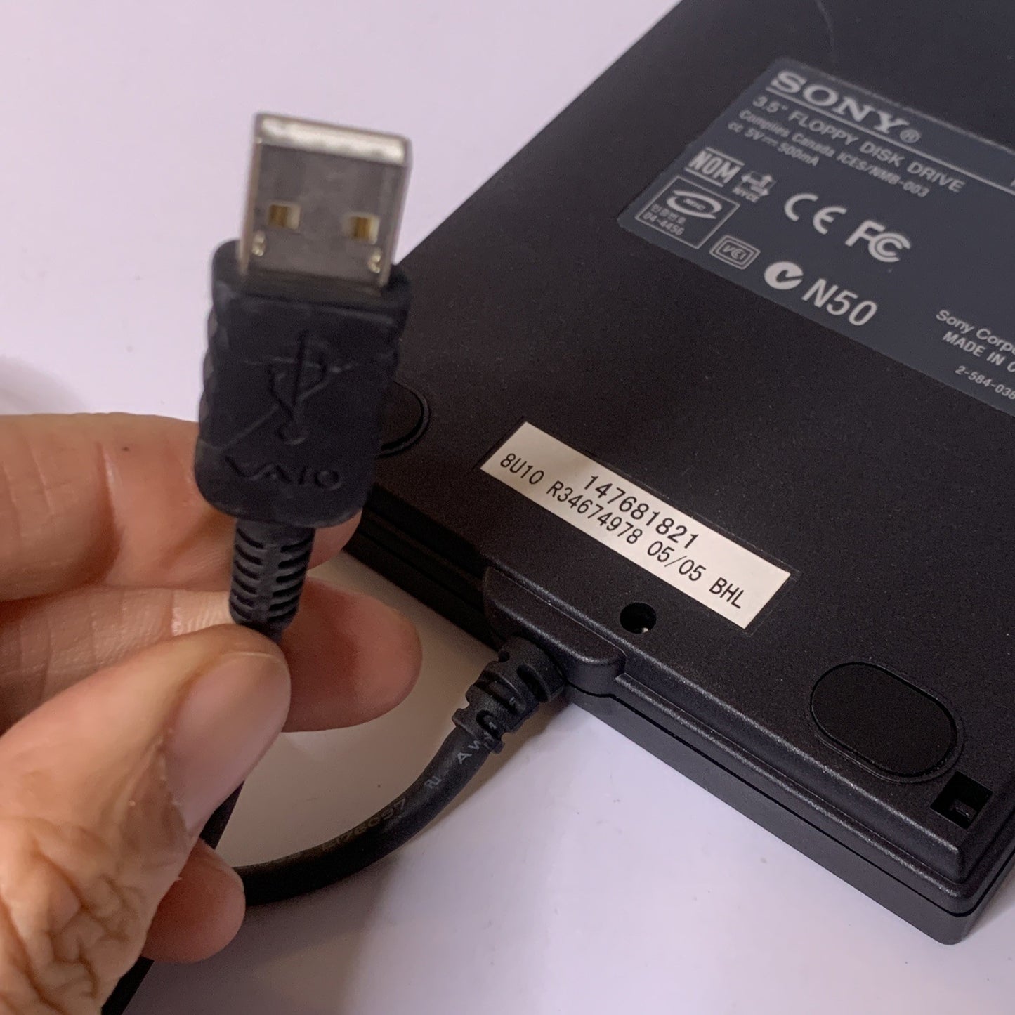 Official Sony VAIO 3.5" Floppy Disk Drive FDD USB Powered Wired VGP-UFD1