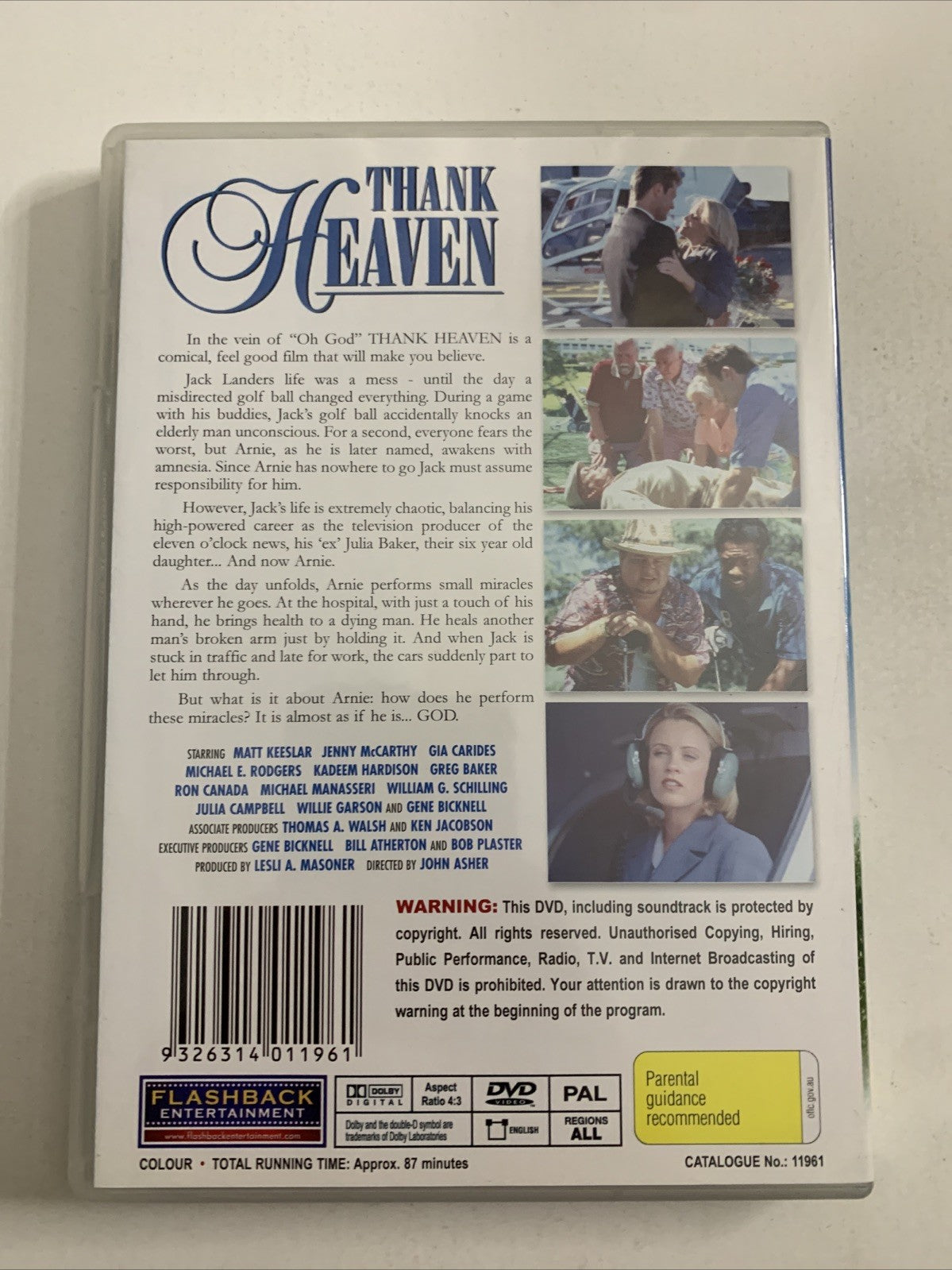 Thank Heaven (DVD, 2001) Matt Keeslar, Jenny McCarthy NEW