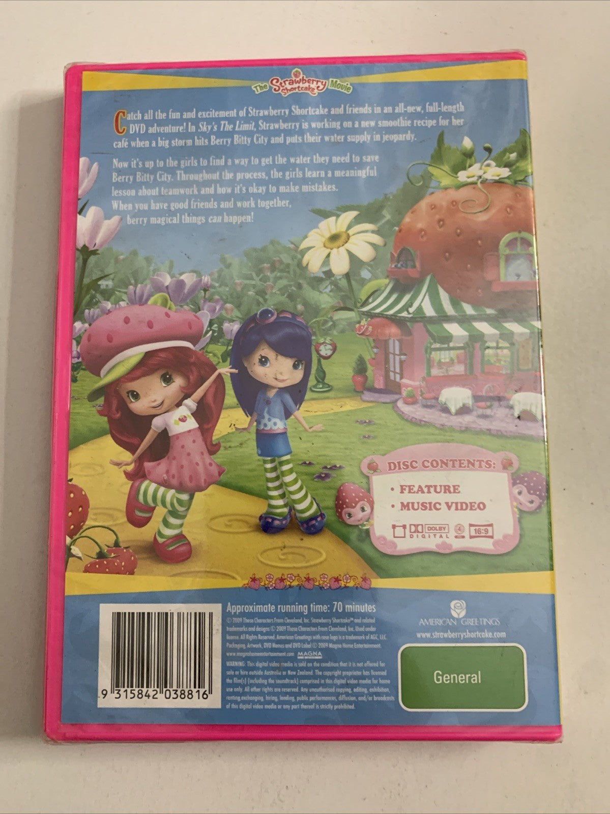 The Strawberry Shortcake Movie : Sky's The Limit (DVD, 2009) Region 4 NEW