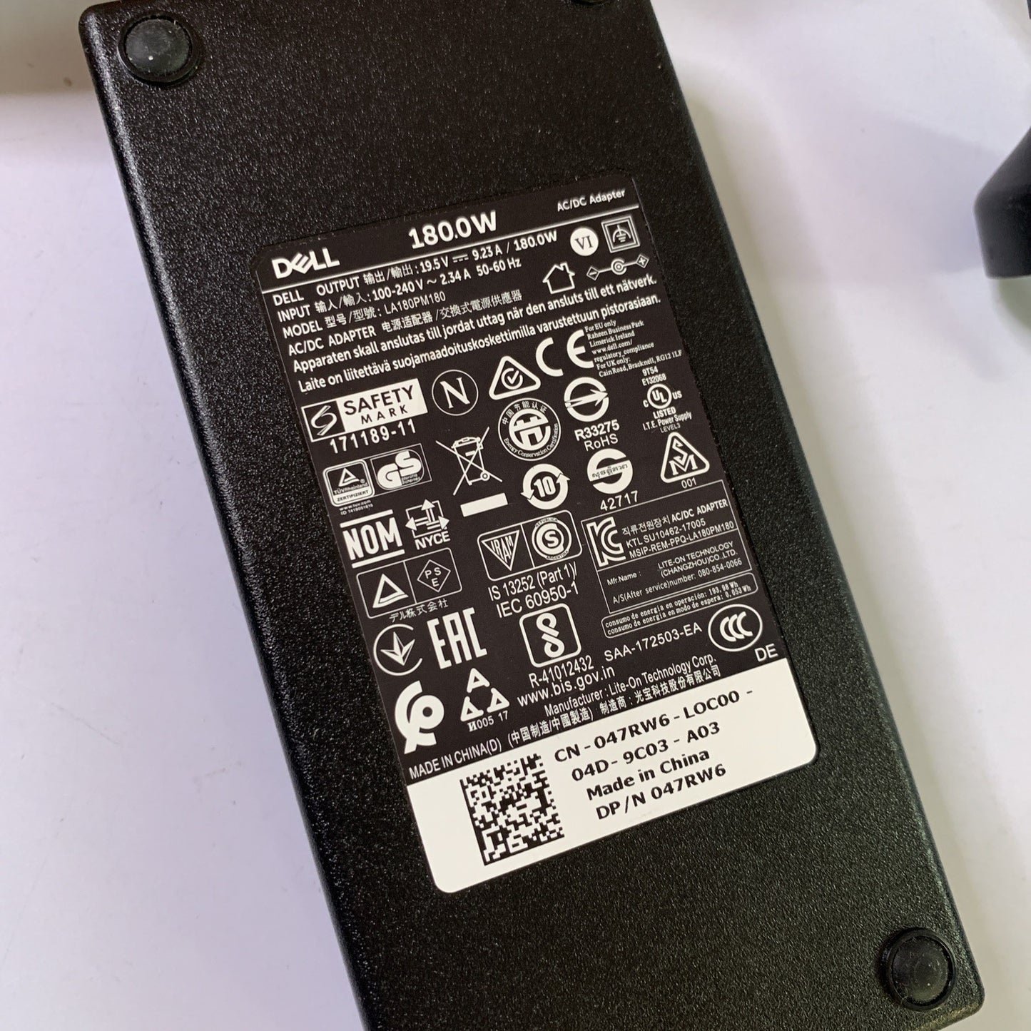 Dell WD19 Laptop Docking Station 180W & Power Supply LA180PM180 19.5V 9.23A