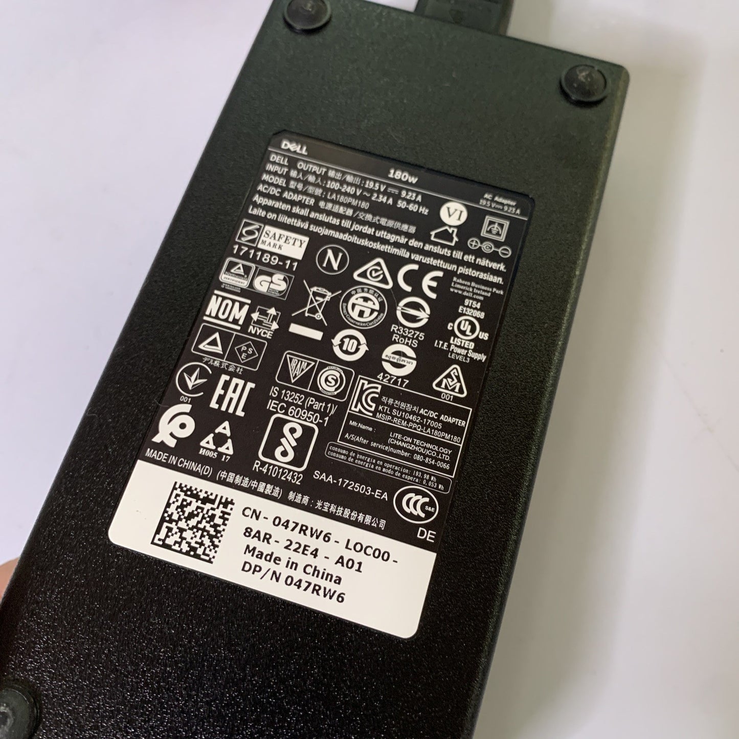 Dell K17A Laptop Docking Station 180W & Power Supply LA180PM180 19.5V 9.23A
