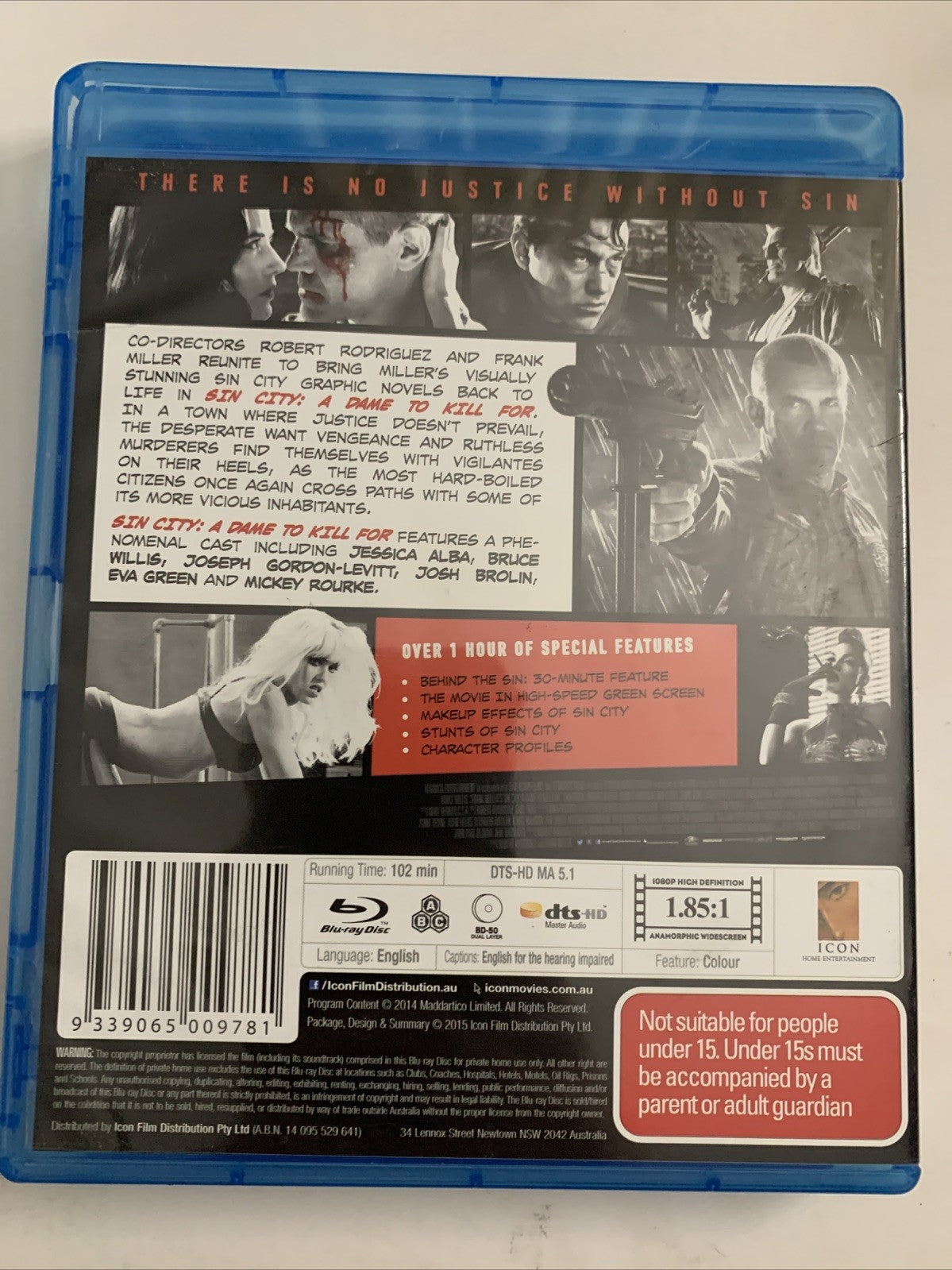Sin City 2: A Dame To Kill For (Blu-ray, 2014)