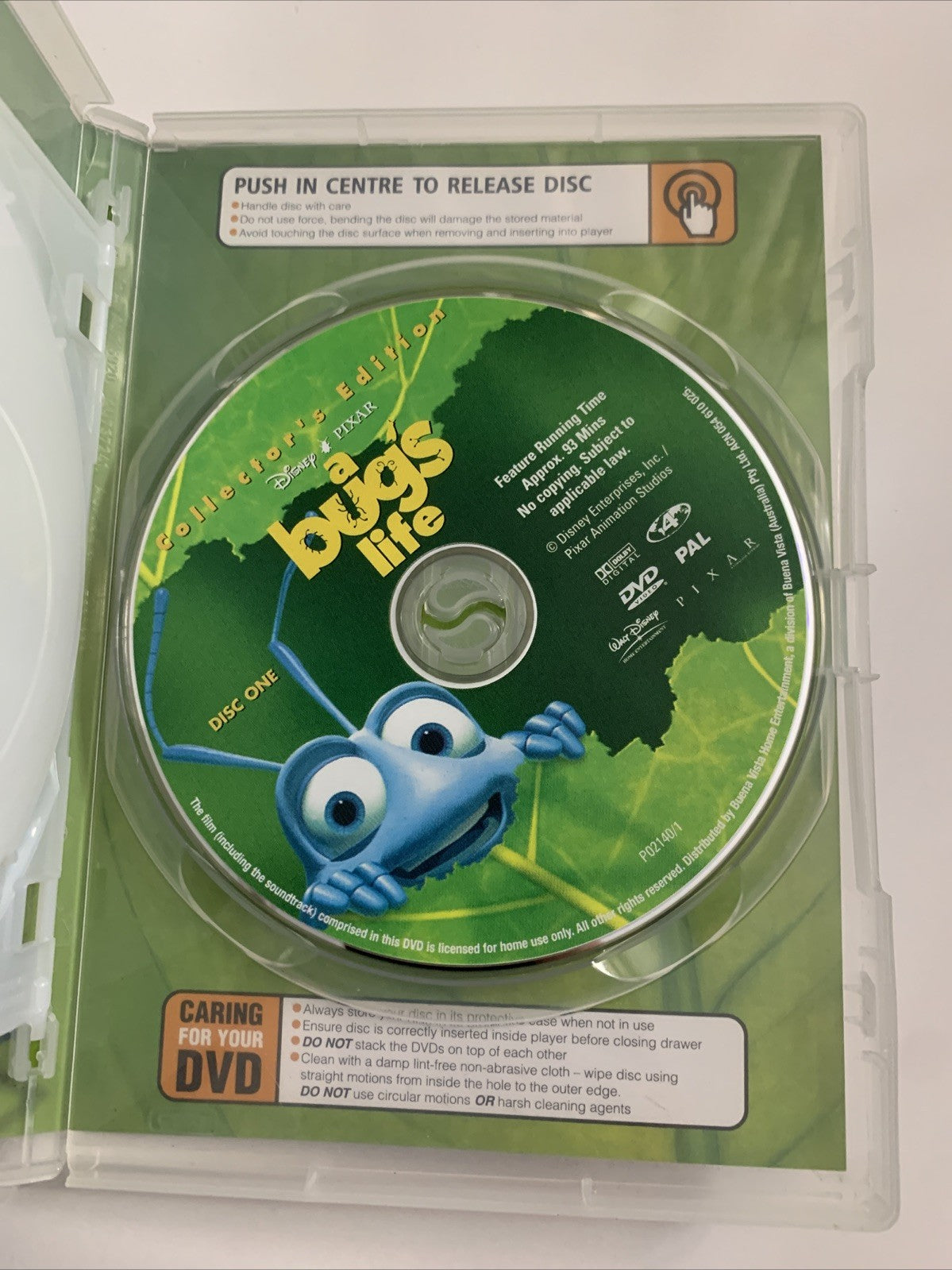 A Bug's Life (DVD, 1998) Disney Pixar Animation Film Region 4