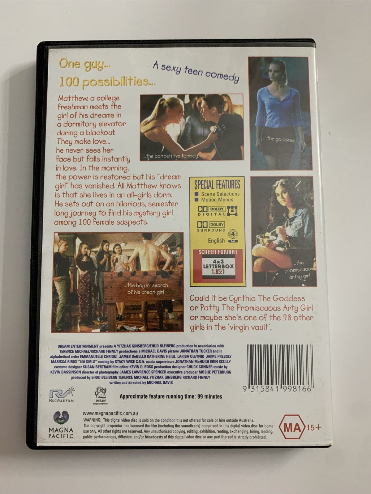 100 Girls (DVD, 2000) Katherine Heigl, Jonathan Tucker, Emmanuelle Chriqui