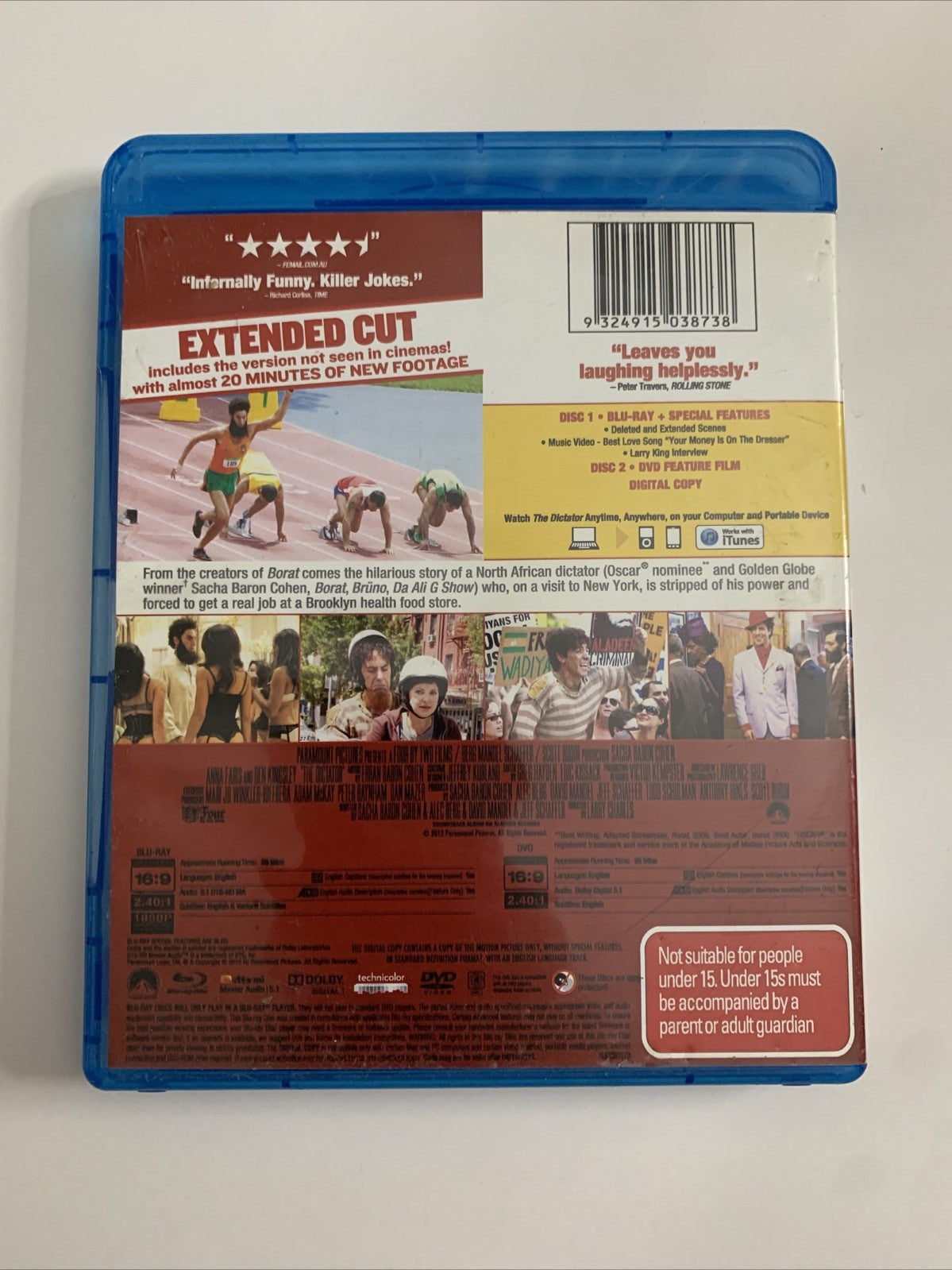 The Dictator (Extended Edition, Blu-ray + DVD, 2012) Region B &4