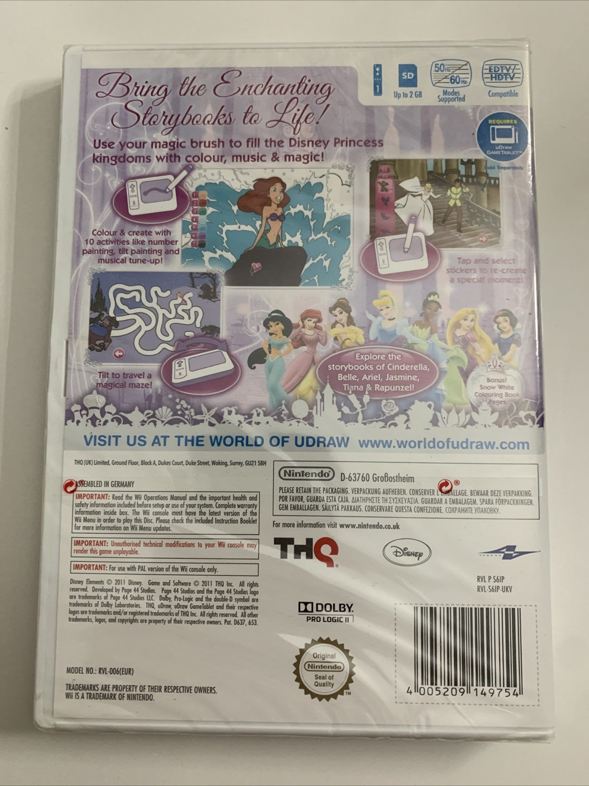 Disney Princess Enchanting Storybooks Nintendo Wii PAL Game NEW Sealed