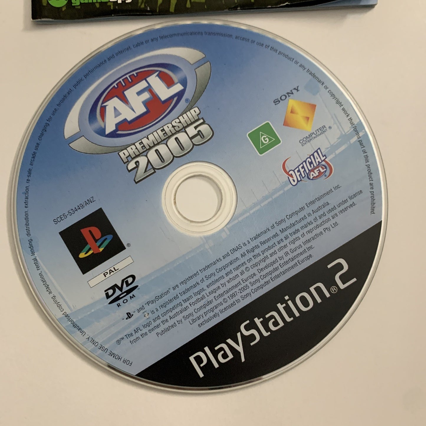 AFL Premiership 2005 PS2 Sony PlayStation 2 PAL Game Complete