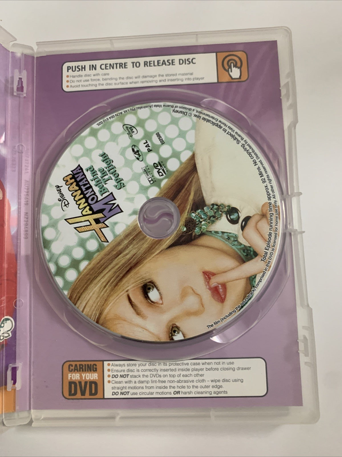Hannah Montana Behind The Spotlight (DVD, 2006) Region 4