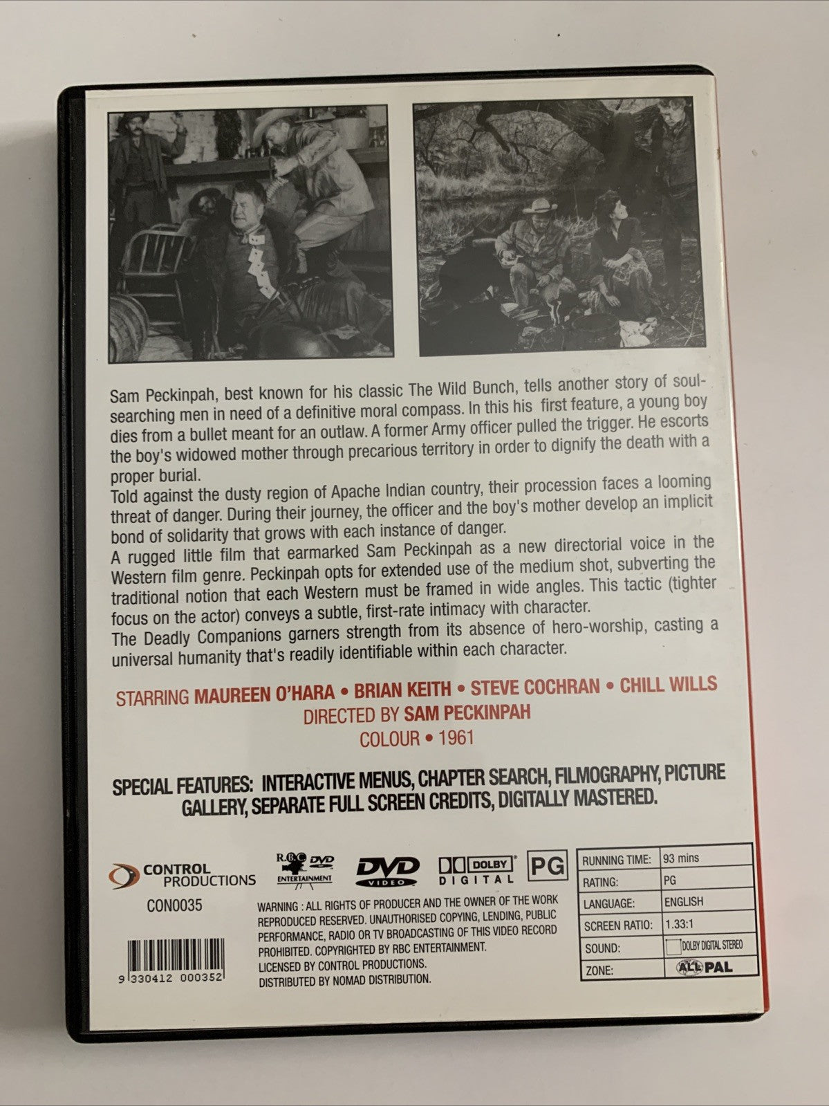 The Deadly Companions (DVD, 1961) Maureen O'hara, Brian Keith All Regions