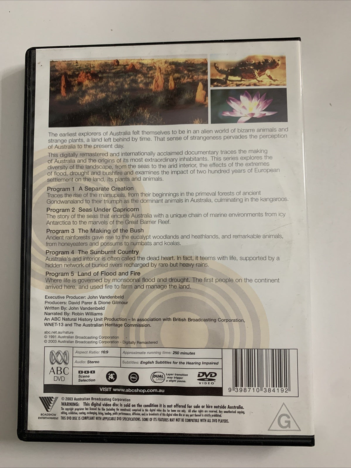 Nature Of Australia : Portrait Of The Island Continent (DVD, 2003) Region 4