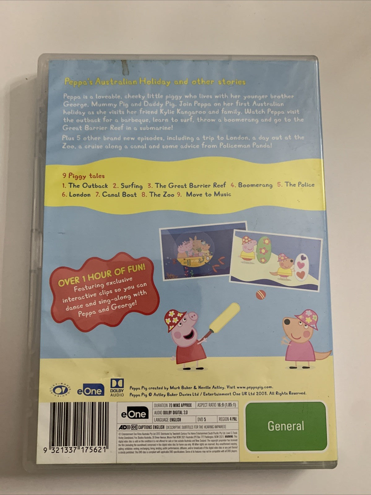 Peppa Pig: Peppa's Australian Holiday (DVD, 2017) Region 4