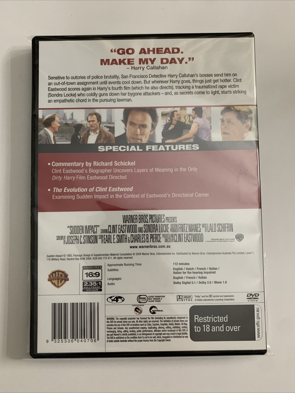 Sudden Impact (DVD, 1983) Clint Eastwood Region 4 NEW