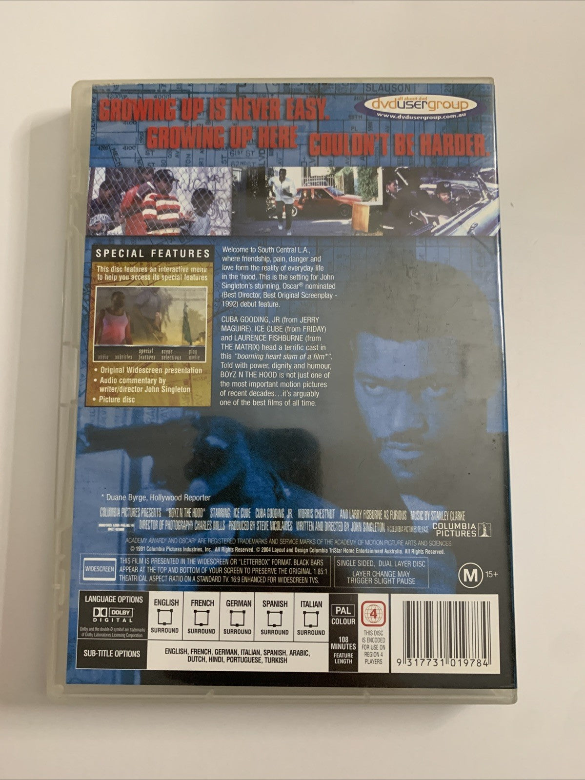 Boyz N The Hood (DVD, 1991) Ice Cube, Morris Chestnut, Cuba Gooding Jr Region 4