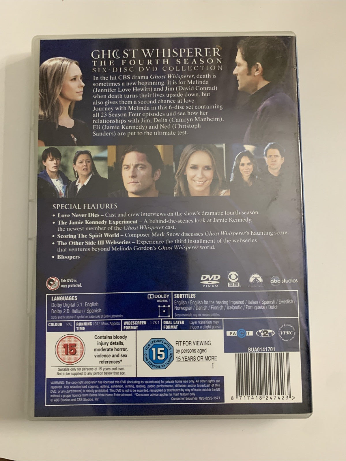 Ghost Whisperer : Season 4 ( DVD, 2009) Jennifer Love Hewitt Region 2