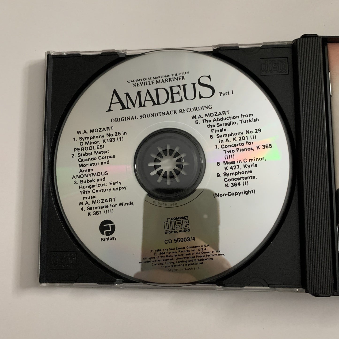 Amadeus OST (Original Film Soundtrack Recording) (CD, 1987) 2-Disc Australia