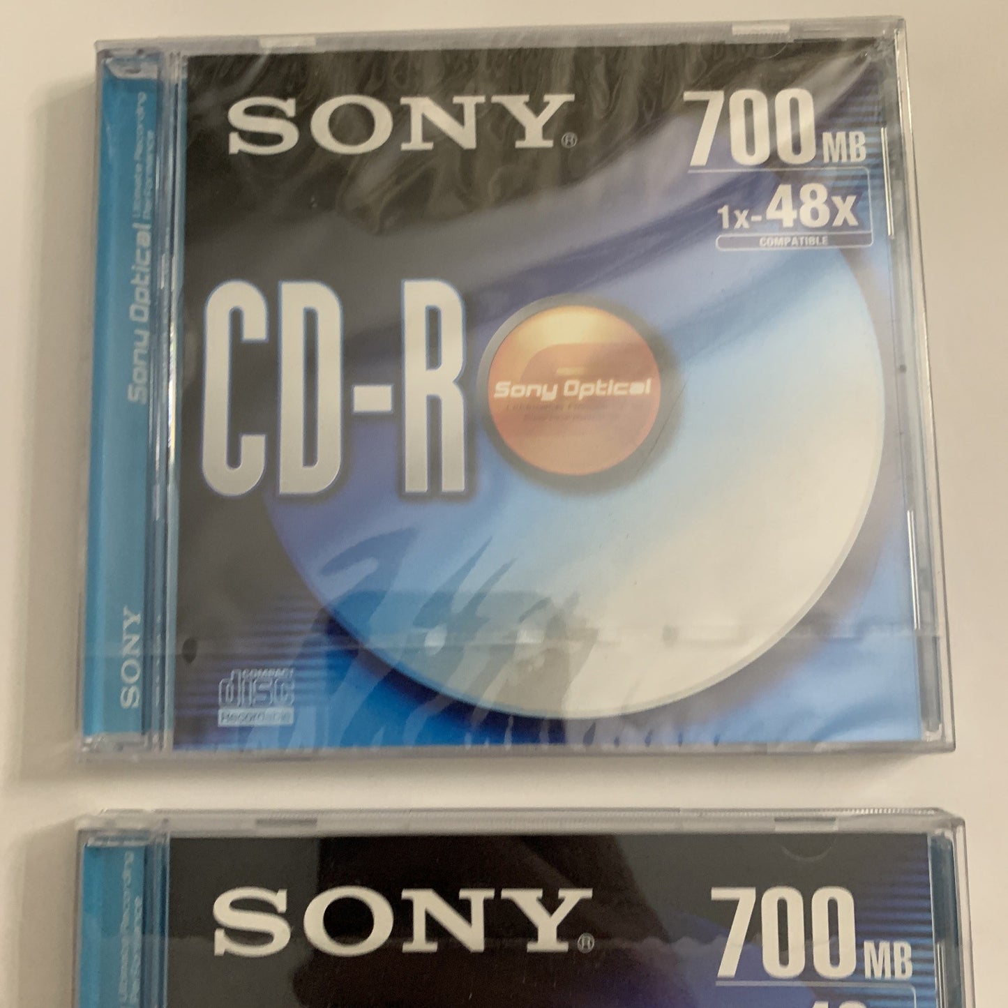 2x Sony CD-R 700MB Blank Media 1X-48X NEW Sealed