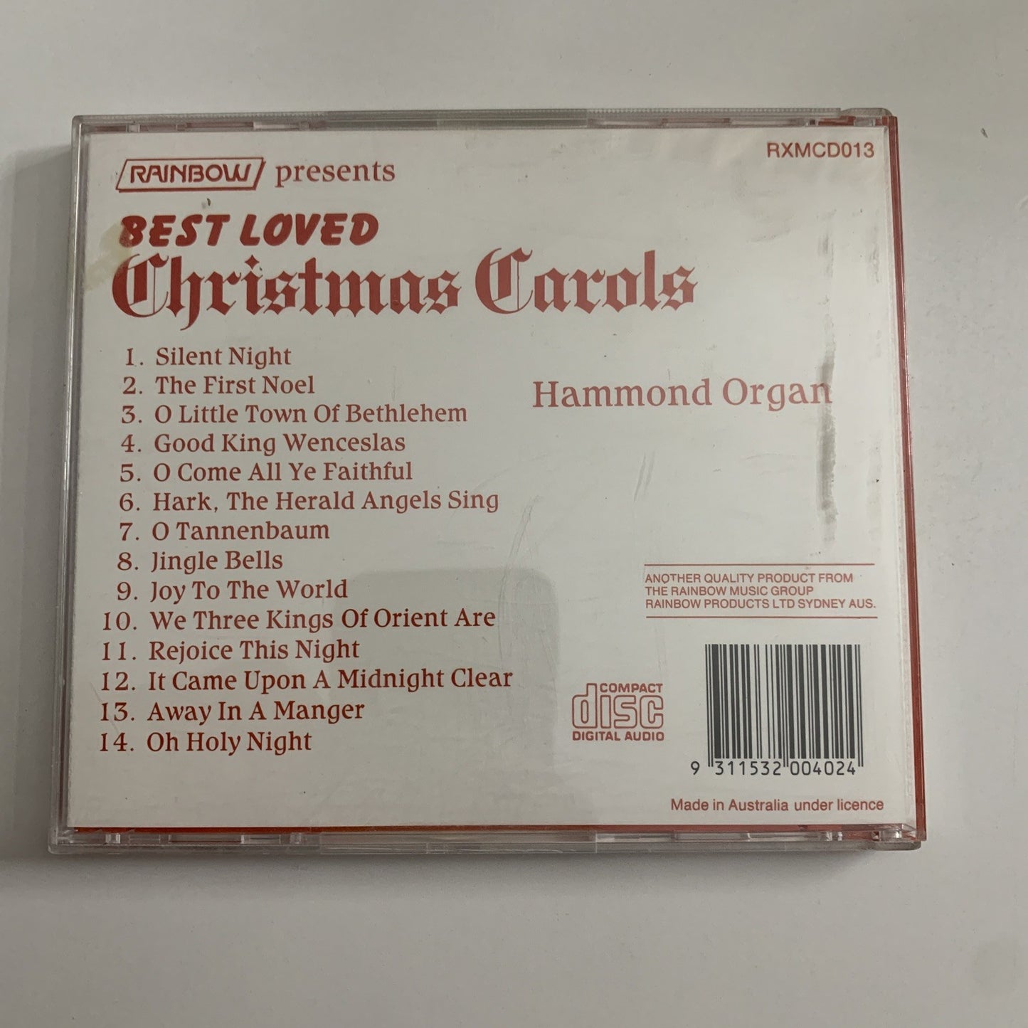 Rainbow Presents Best Loved Christmas Carols (CD) Album