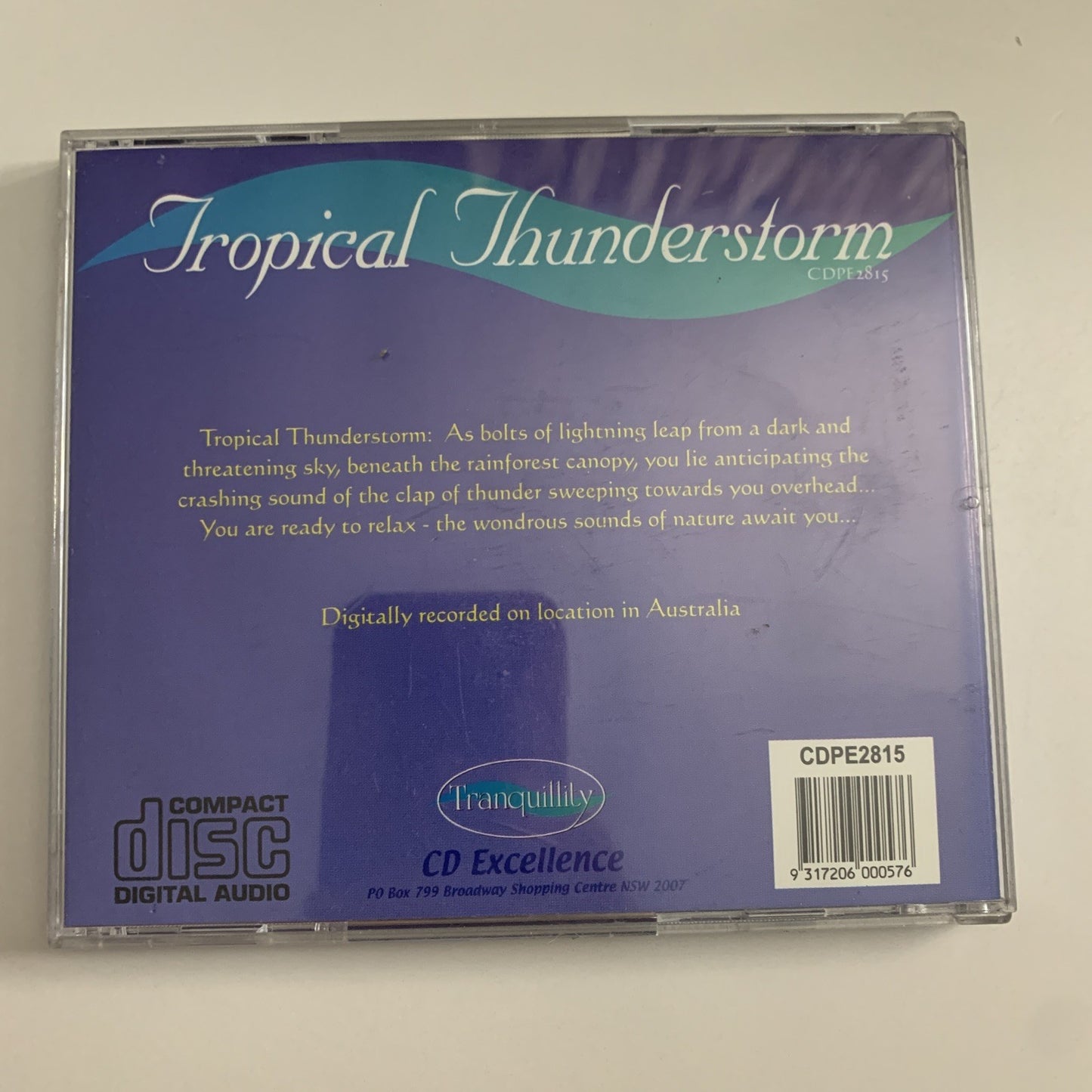 Tropical Thunderstorm (CD, 2001) Australia Album