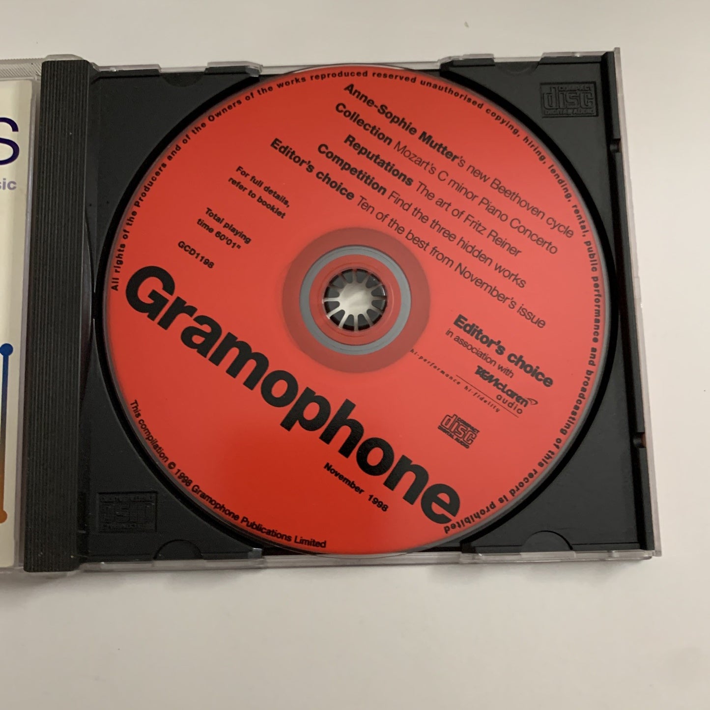 Gramophone November 1998 (CD) Classical Compilation GCD1198