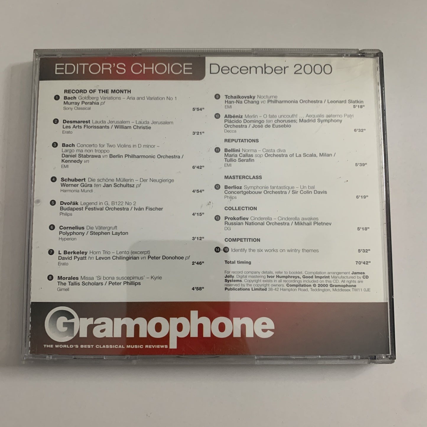 Gramophone December 2000 (CD) GCD1200