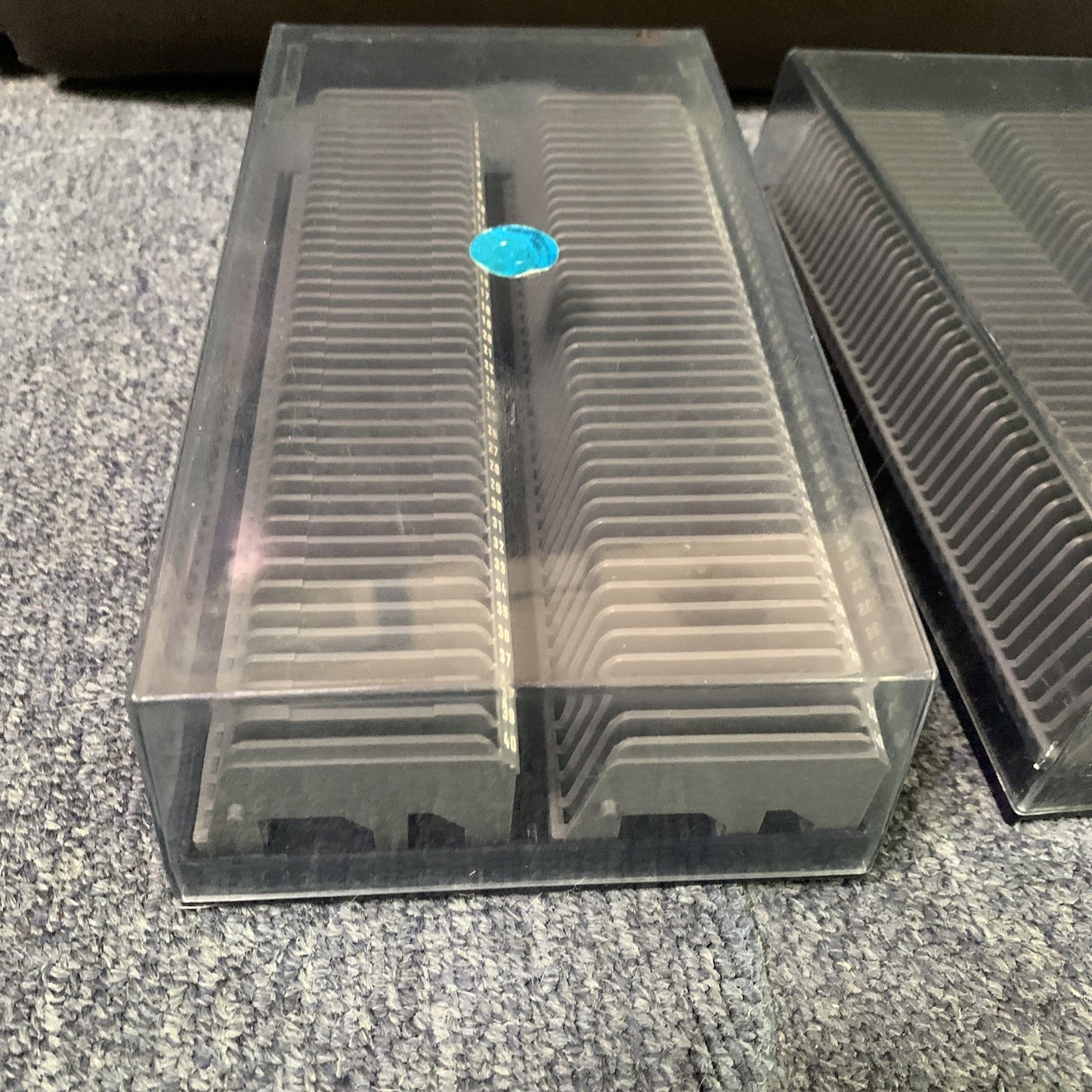 2x Bell & Howell 35mm Slide Film Storage Cases 80 Slot Holders Vintage