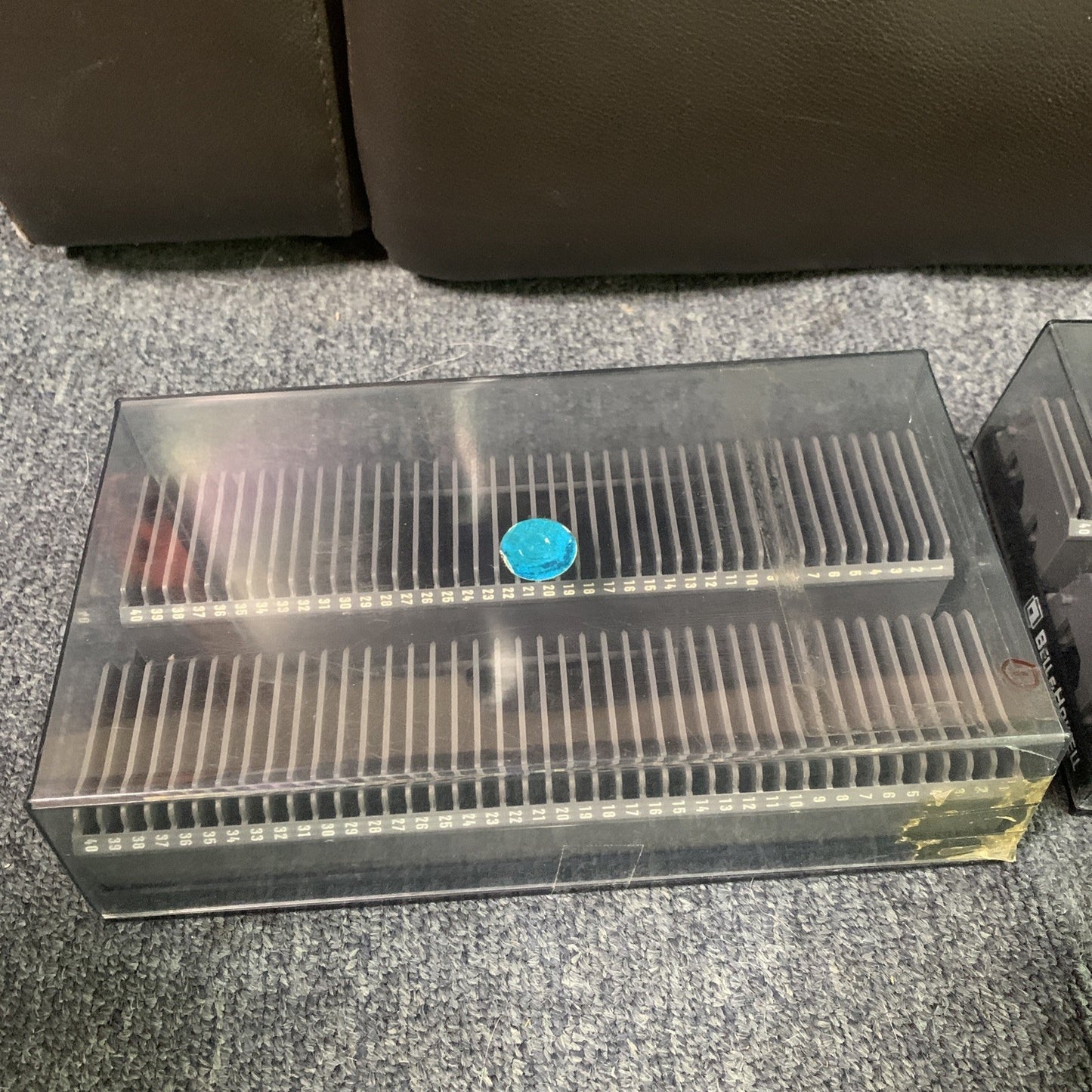 2x Bell & Howell 35mm Slide Film Storage Cases 80 Slot Holders Vintage