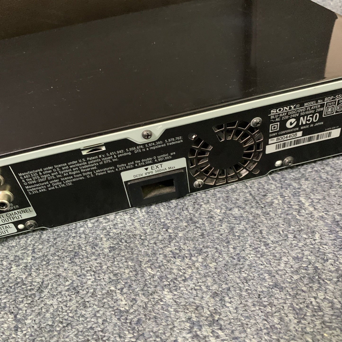 Sony Bluray DVD Player BDP-S550 *DVD Working Bluray Not Working