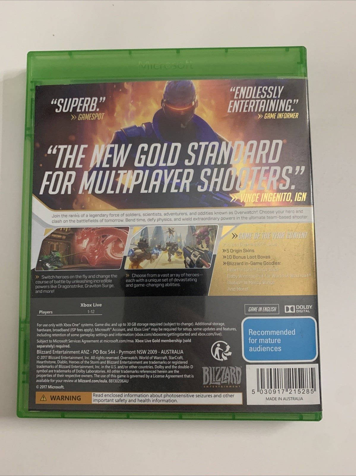 Overwatch GOTY Edition Microsoft Xbox One Game